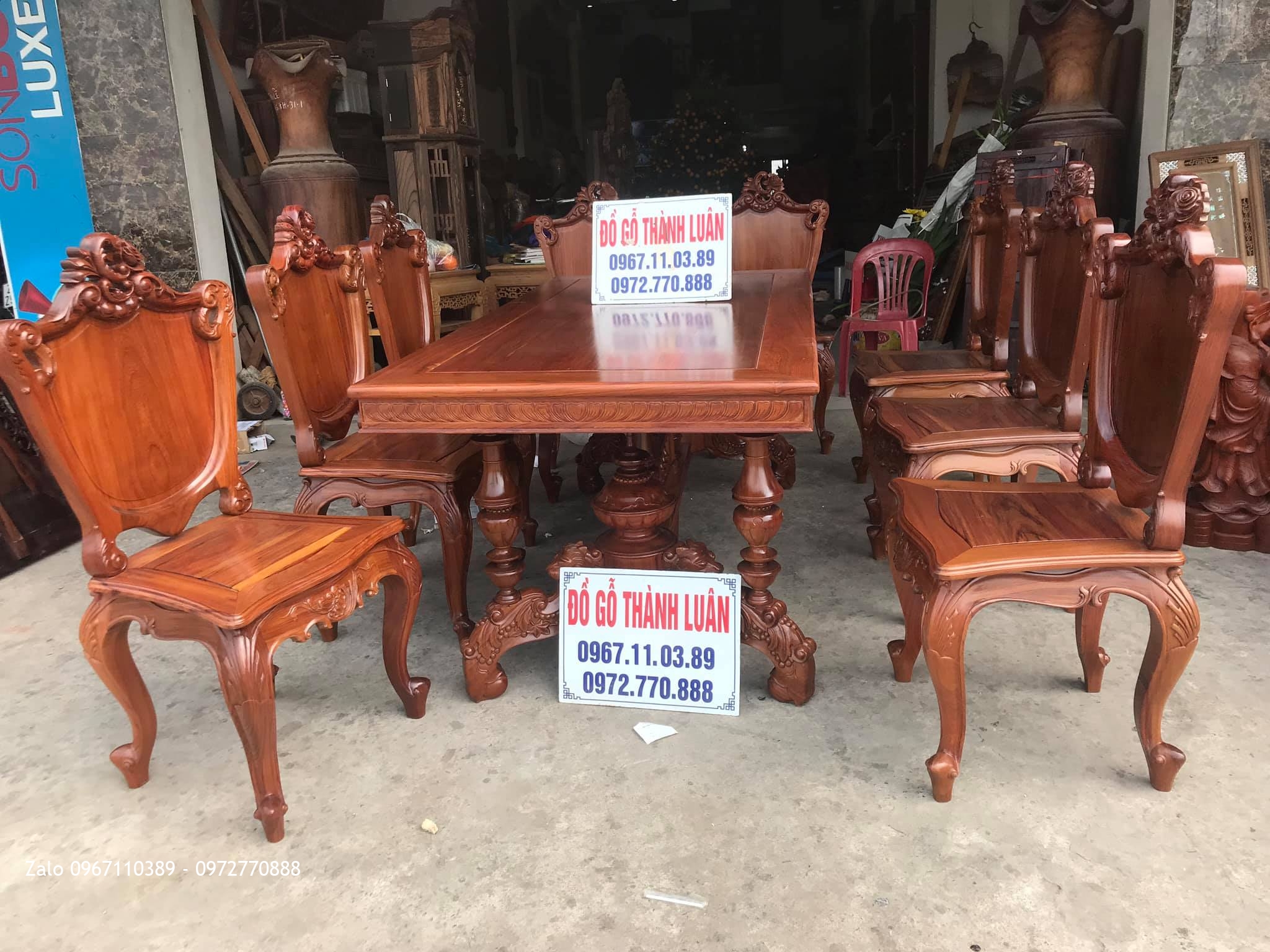Bàn Ghế Ăn Mẫu Lu-i Mới Gỗ Cẩm Vip. A Lâm - Giải Phóng, Hà Nội.