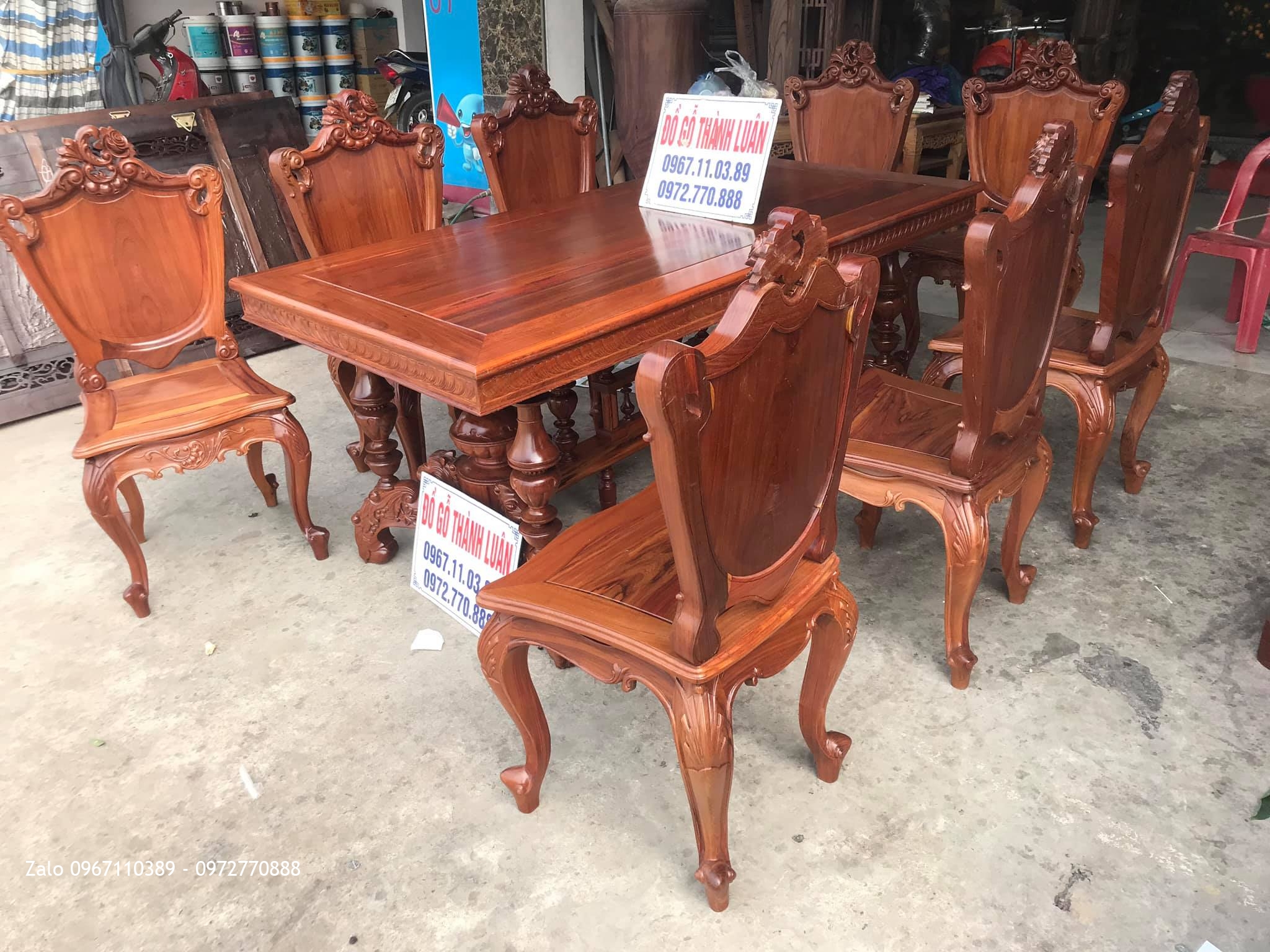 Bàn Ghế Ăn Mẫu Lu-i Mới Gỗ Cẩm Vip. A Lâm - Giải Phóng, Hà Nội.