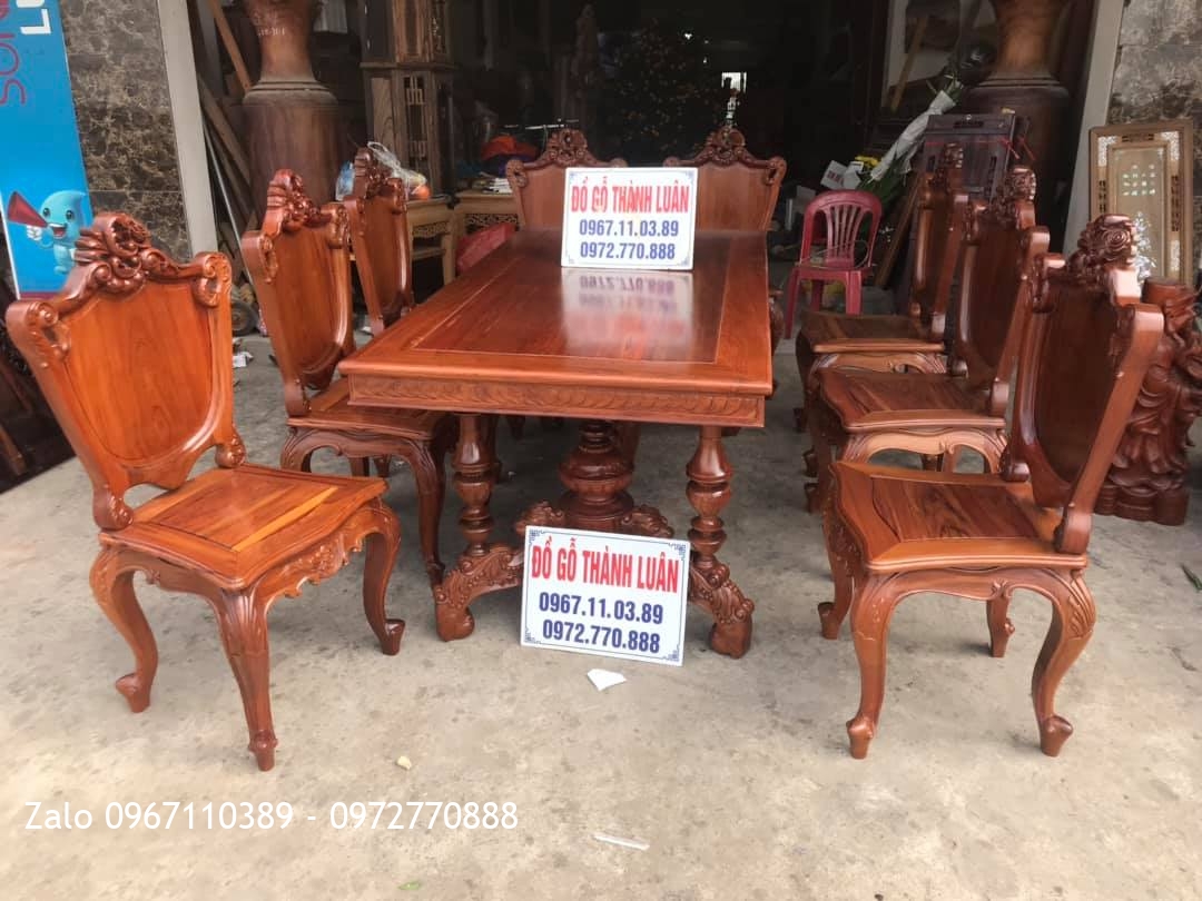 Bàn Ghế Ăn Mẫu Lu-i Mới Gỗ Cẩm Vip. A Lâm - Giải Phóng, Hà Nội