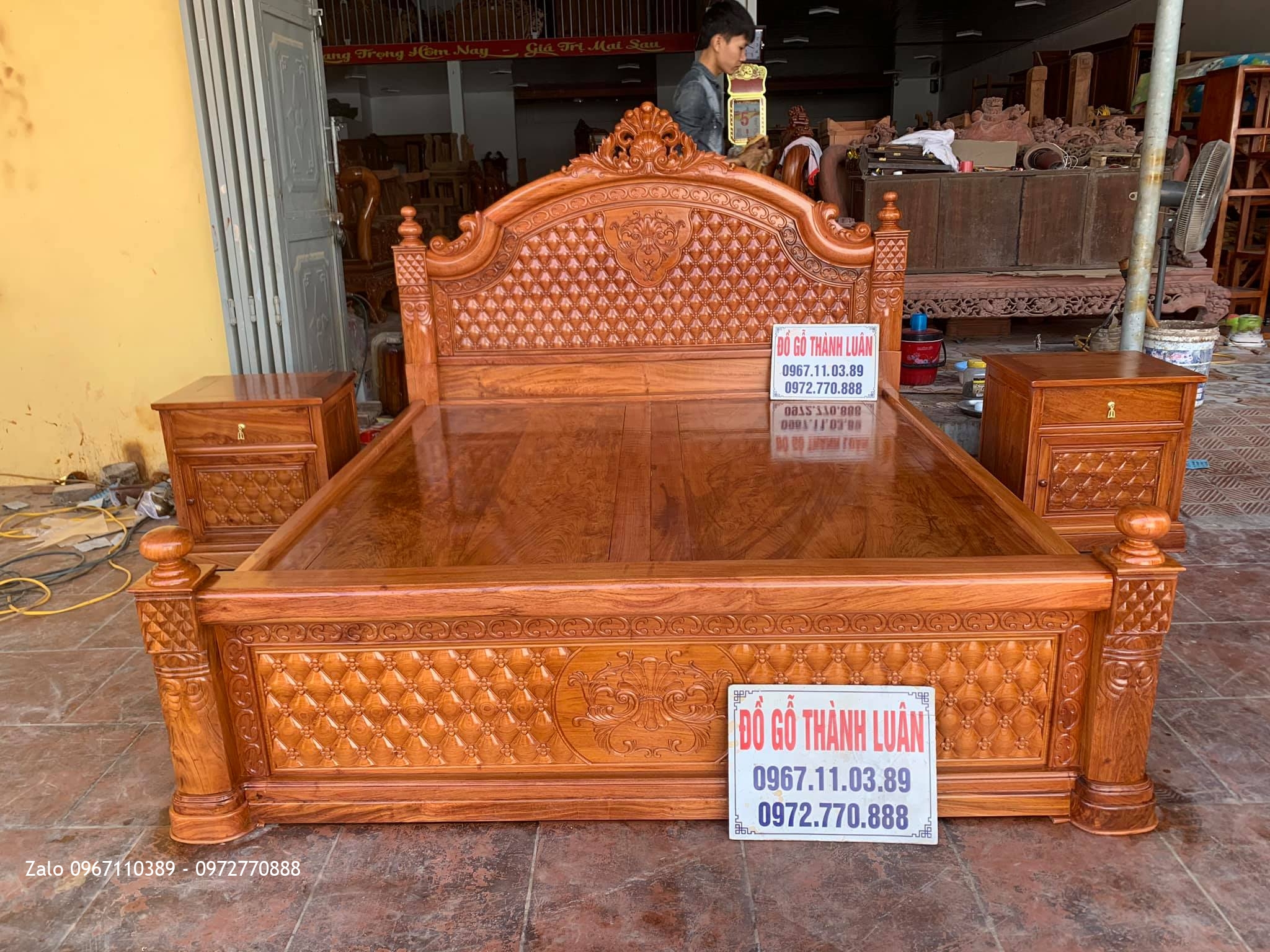 Giường Vòm Trám Mai Gỗ Hương Đá. GĐ chú Hiếu Đầu Cầu Lực Điền Yên Mỹ Hưng Yên