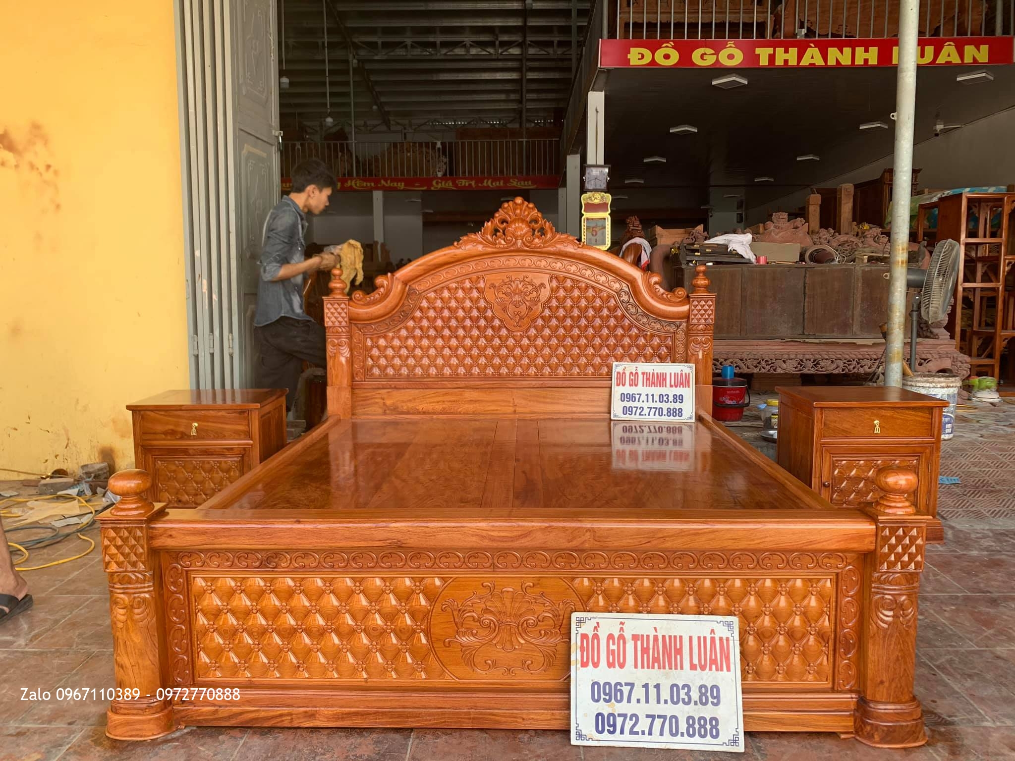 Giường Vòm Trám Mai Gỗ Hương Đá. GĐ chú Hiếu Đầu Cầu Lực Điền Yên Mỹ Hưng Yên