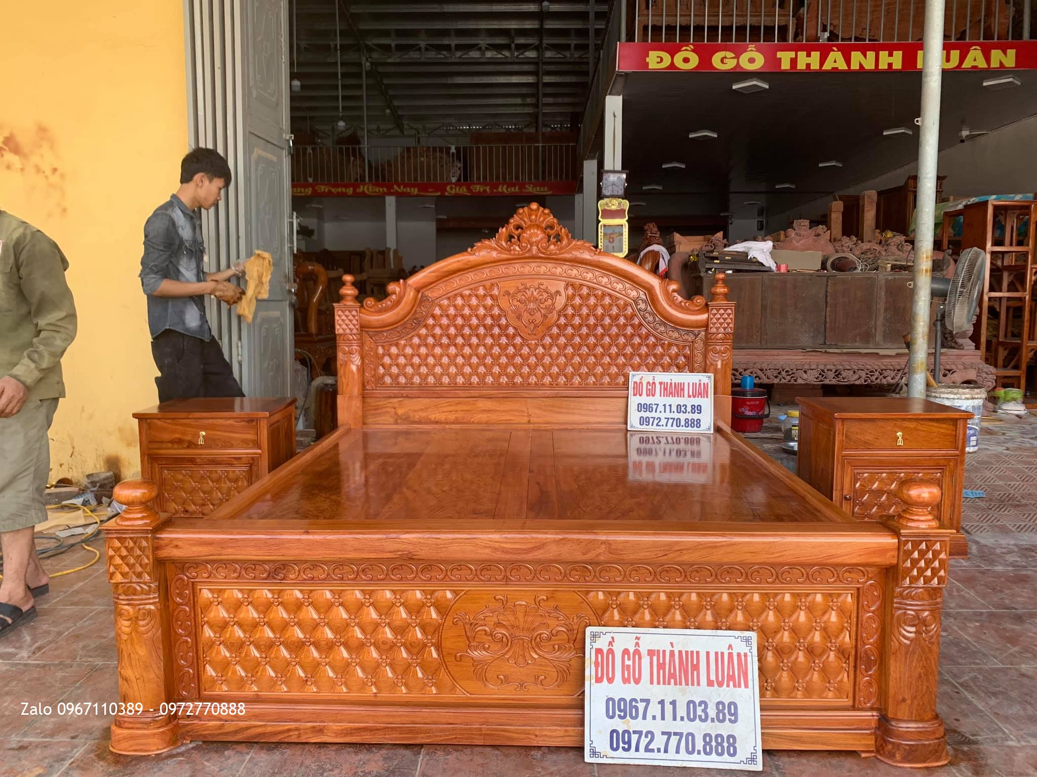 Giường Vòm Trám Mai Gỗ Hương Đá. GĐ chú Hiếu Đầu Cầu Lực Điền Yên Mỹ Hưng Yên