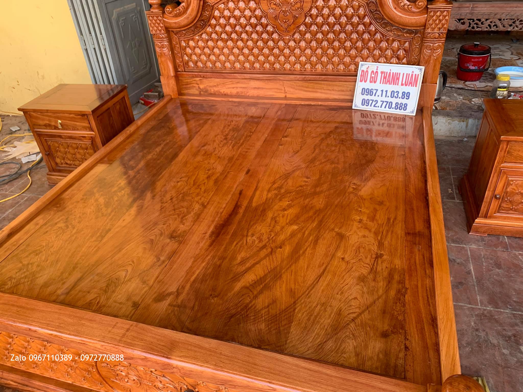 Giường Vòm Trám Mai Gỗ Hương Đá. GĐ chú Hiếu Đầu Cầu Lực Điền Yên Mỹ Hưng Yên,