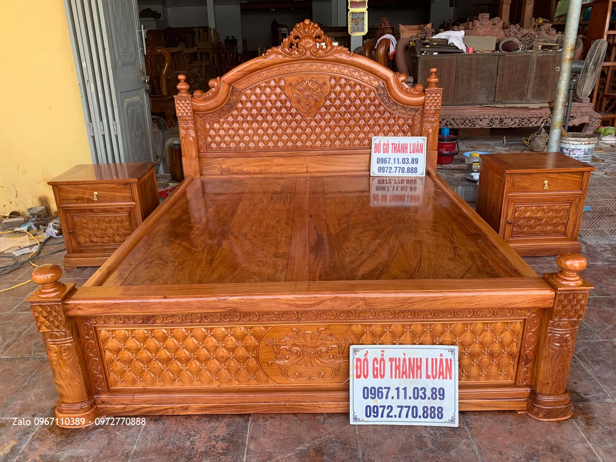Giường Vòm Trám Mai Gỗ Hương Đá. GĐ chú Hiếu Đầu Cầu Lực Điền Yên Mỹ Hưng Yên.
