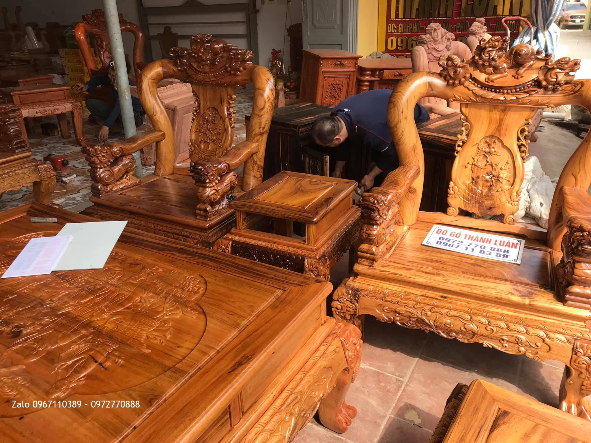 Bộ Bàn Ghế Minh Quốc Nghê. Anh Hà- Phú Cường, TX Phú Thọ, Tỉnh Phú Thọ