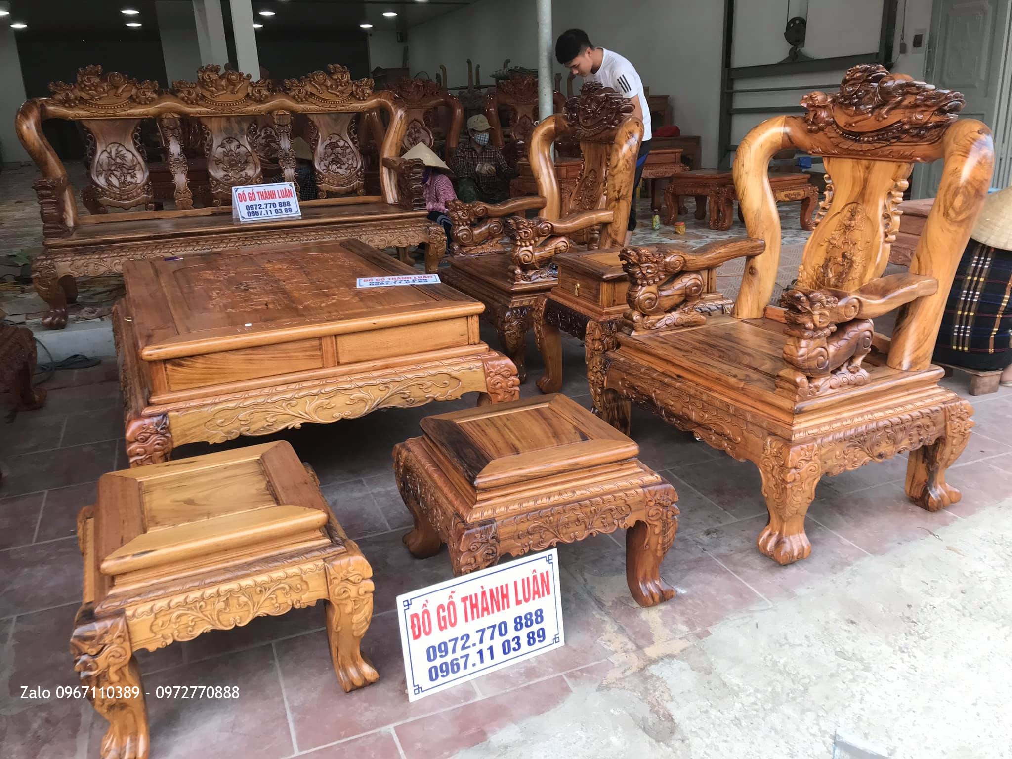 Bộ Bàn Ghế Minh Quốc Nghê. Anh Hà- Phú Cường, TX Phú Thọ, Tỉnh Phú Thọ.