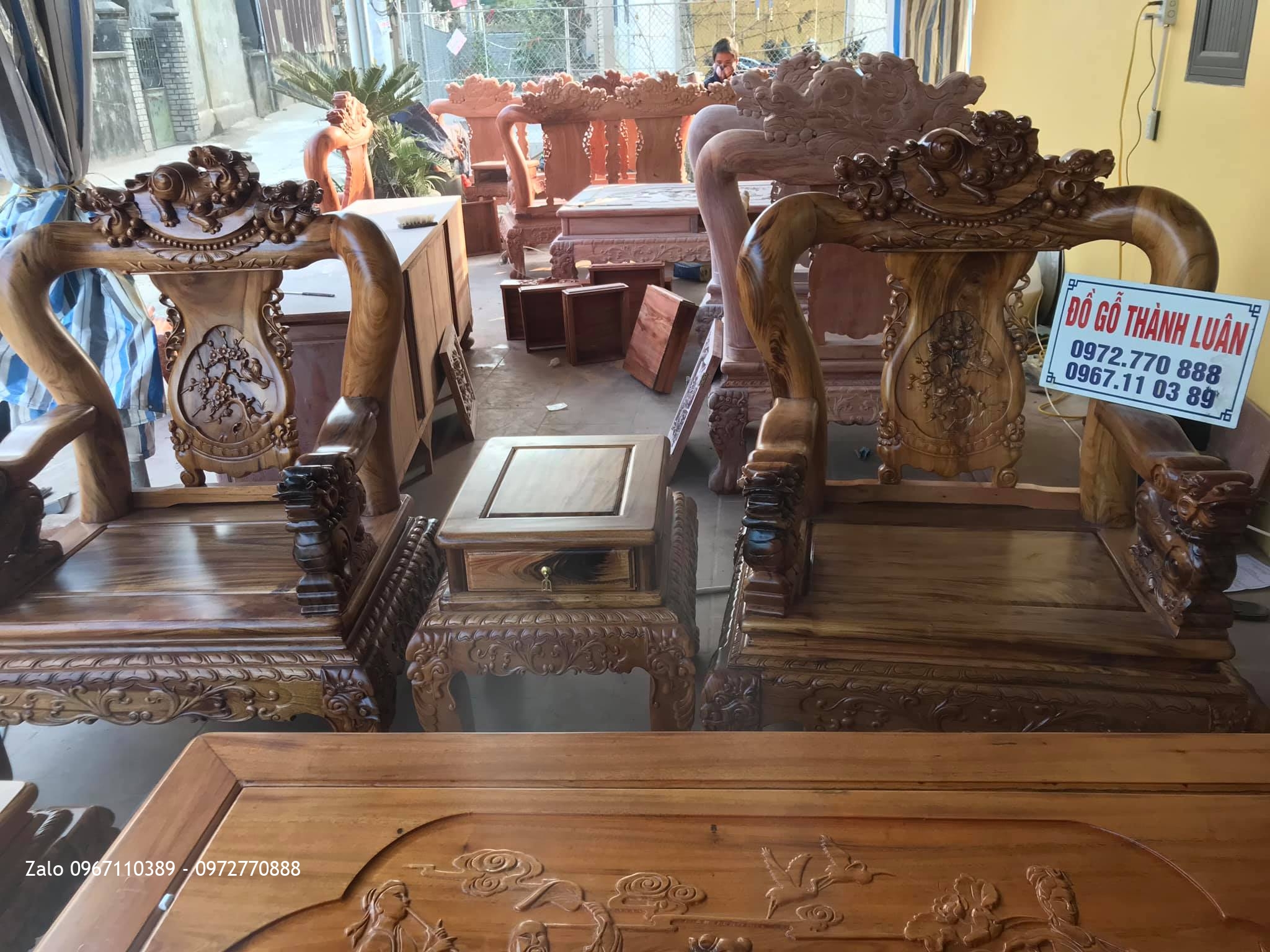 Bộ Bàn Ghế Minh Quốc Nghê. Anh Hà- Phú Cường, TX Phú Thọ, Tỉnh Phú Thọ.,