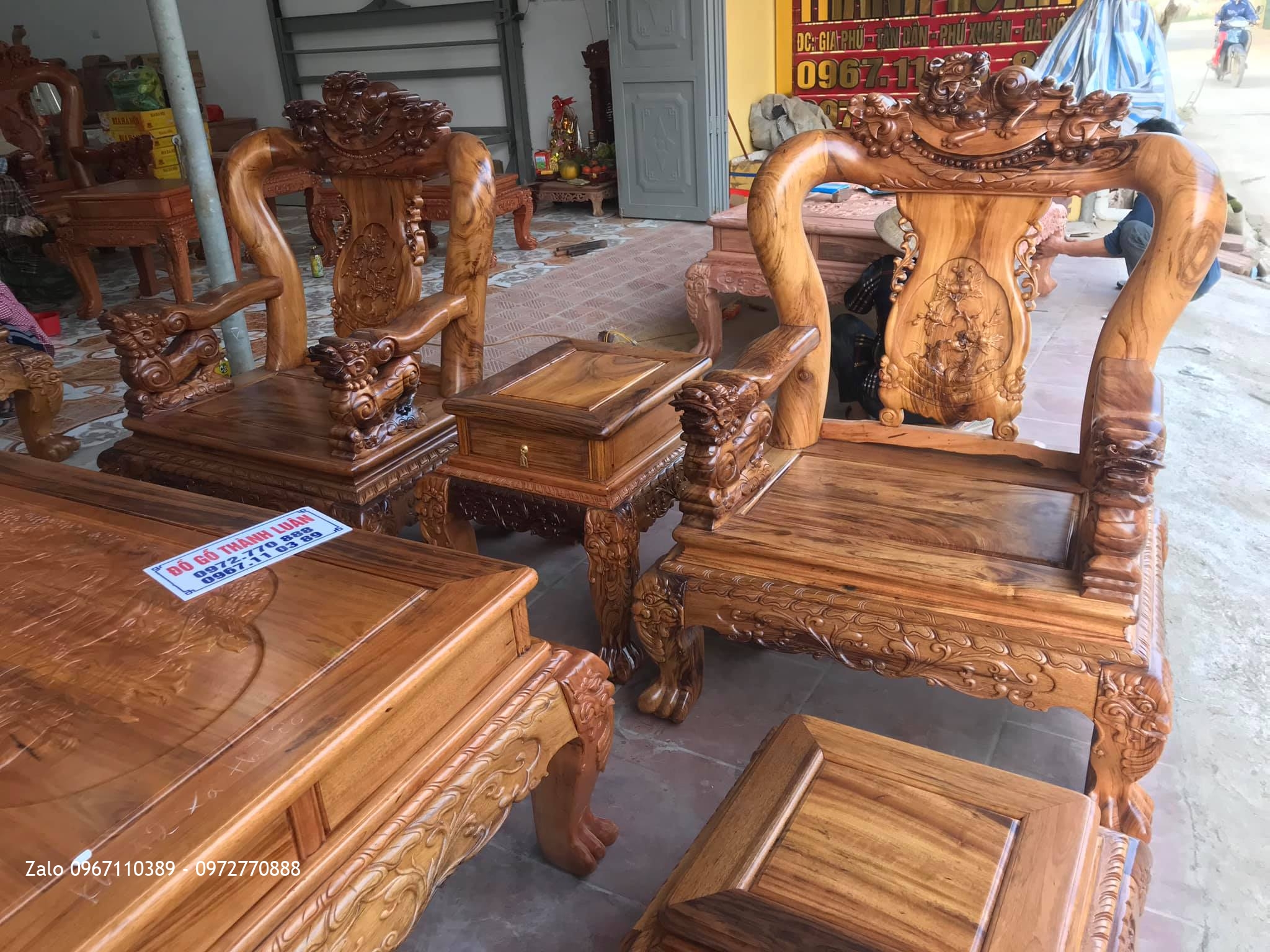 Bộ Bàn Ghế Minh Quốc Nghê. Anh Hà- Phú Cường, TX Phú Thọ, Tỉnh Phú Thọ::