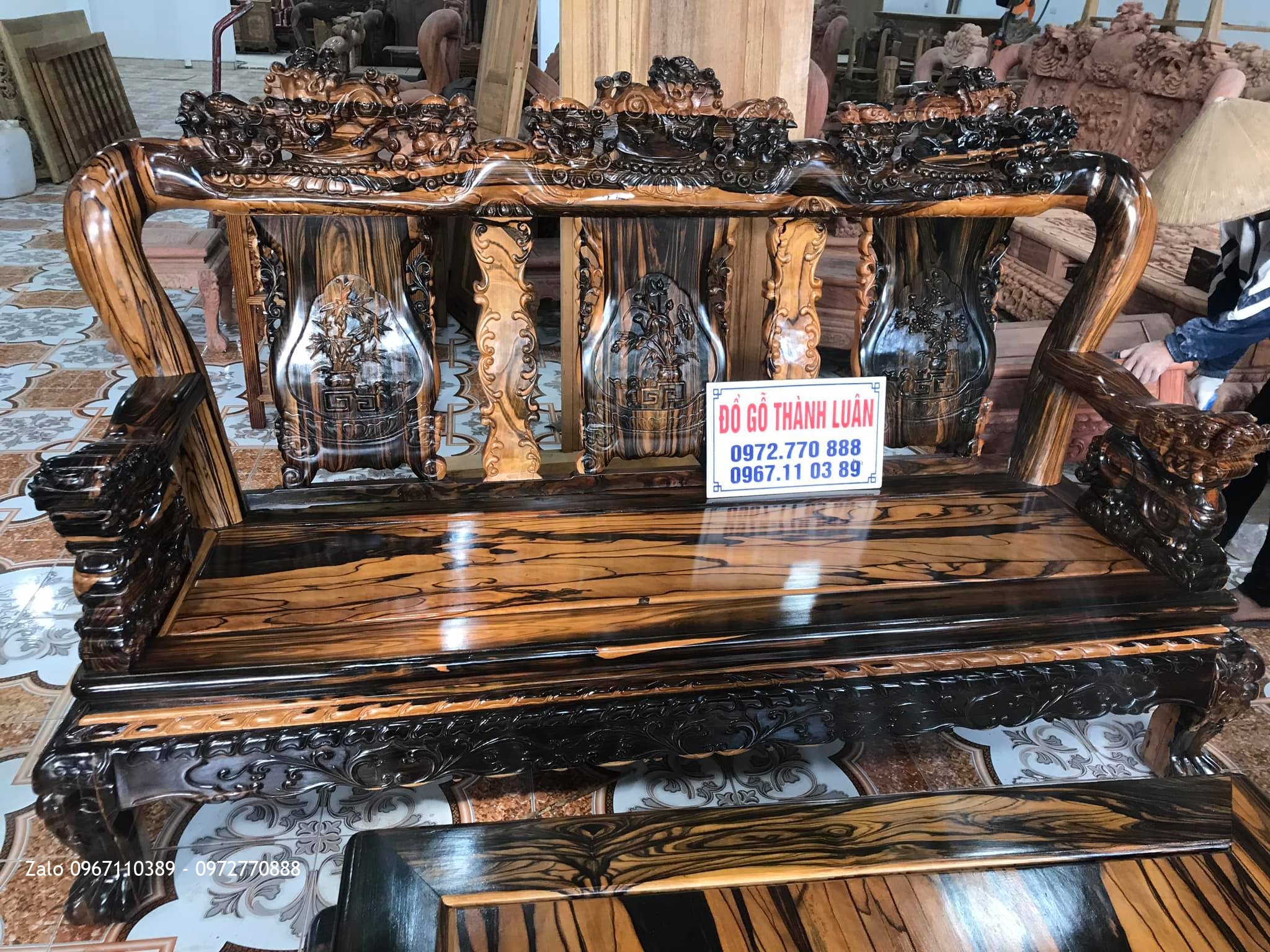 Bộ Ghế Minh Nghê, Kệ Tivi Gỗ Mun Vip. A Huy Tràng An, Bình Lục, Hà Nam,.