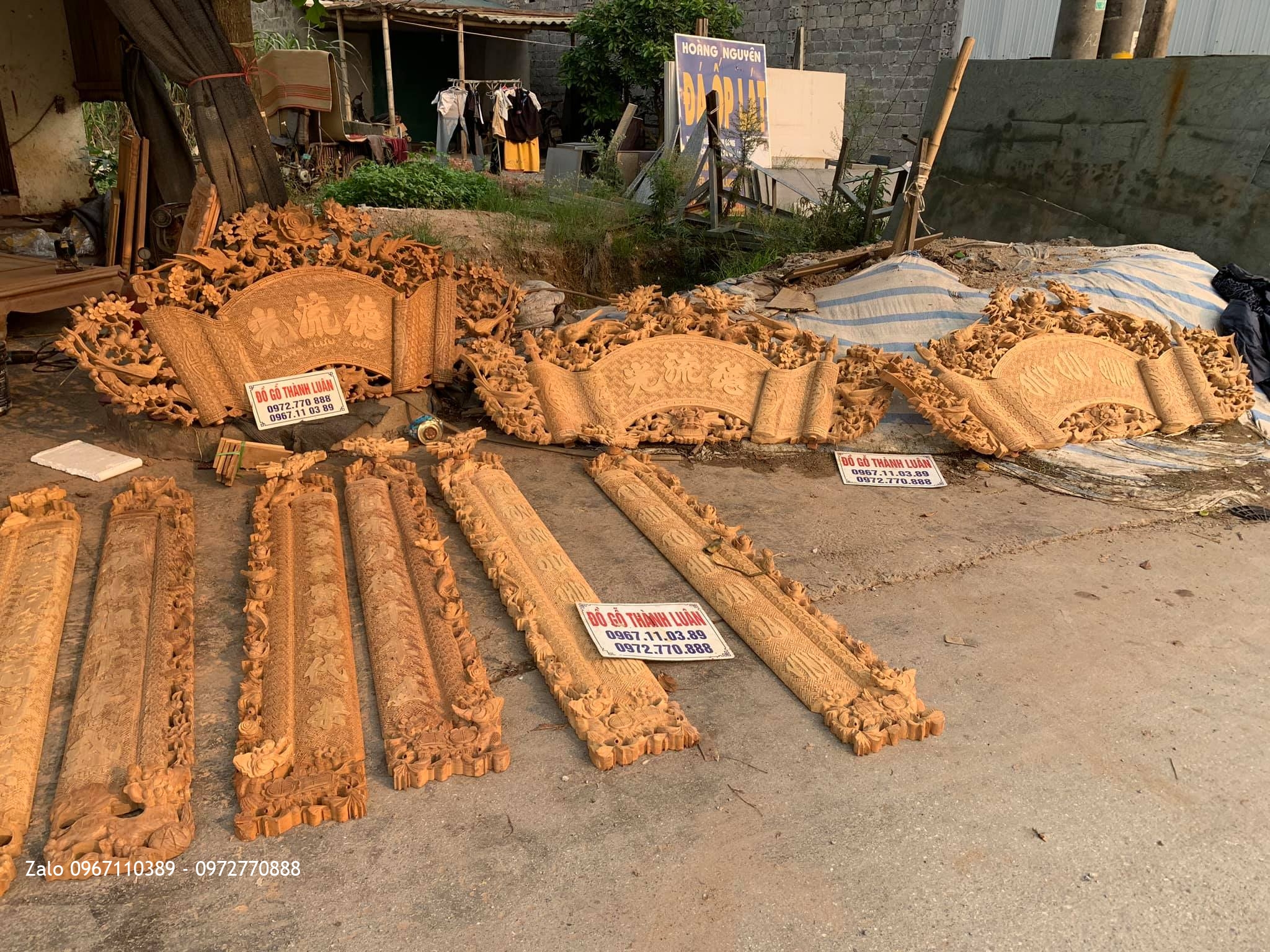 3 Bộ Cuốn Thư Câu Đối Gỗ Gụ Vip