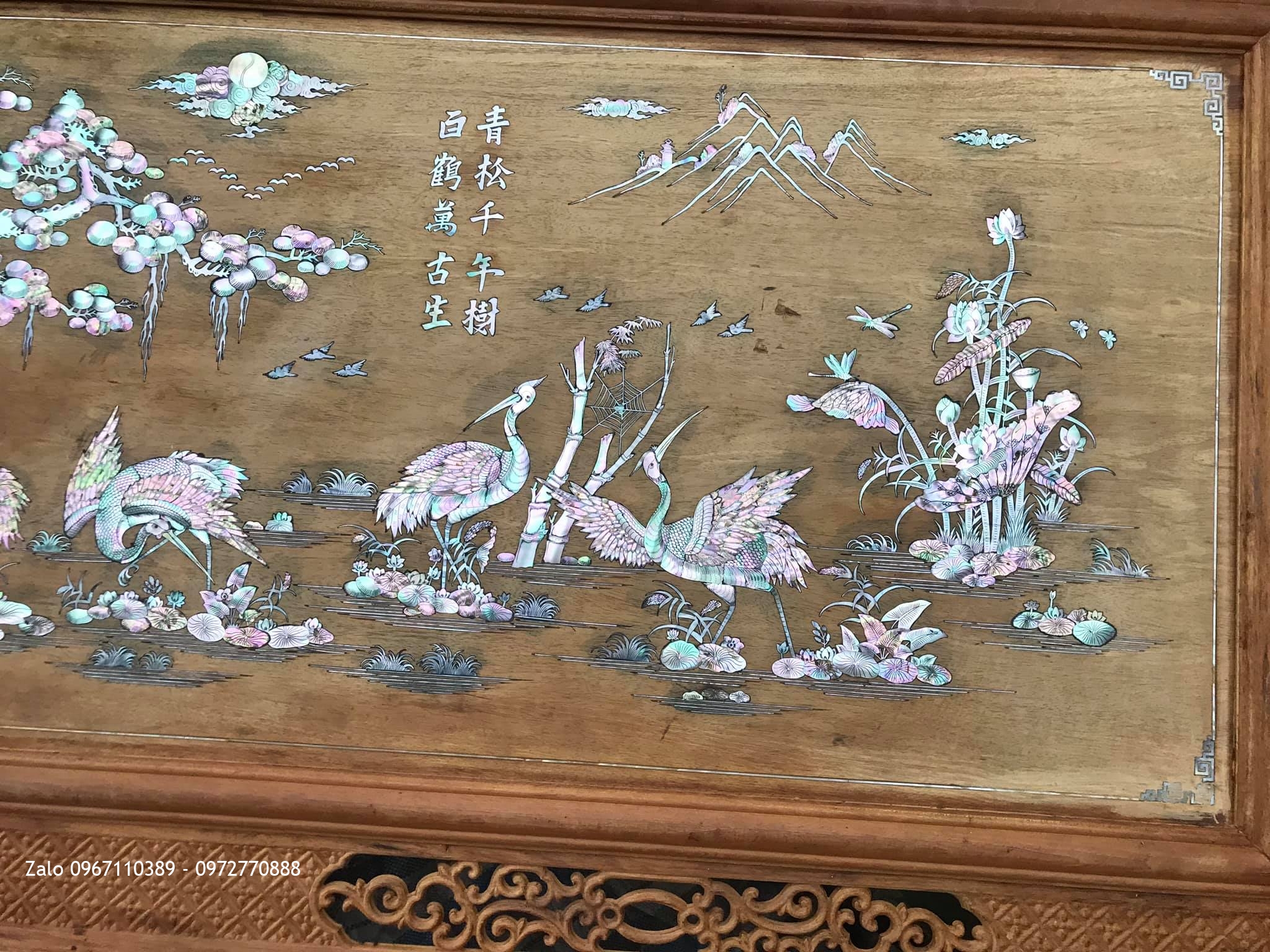 Tranh Khảm Tùng Hạc Diên Niên