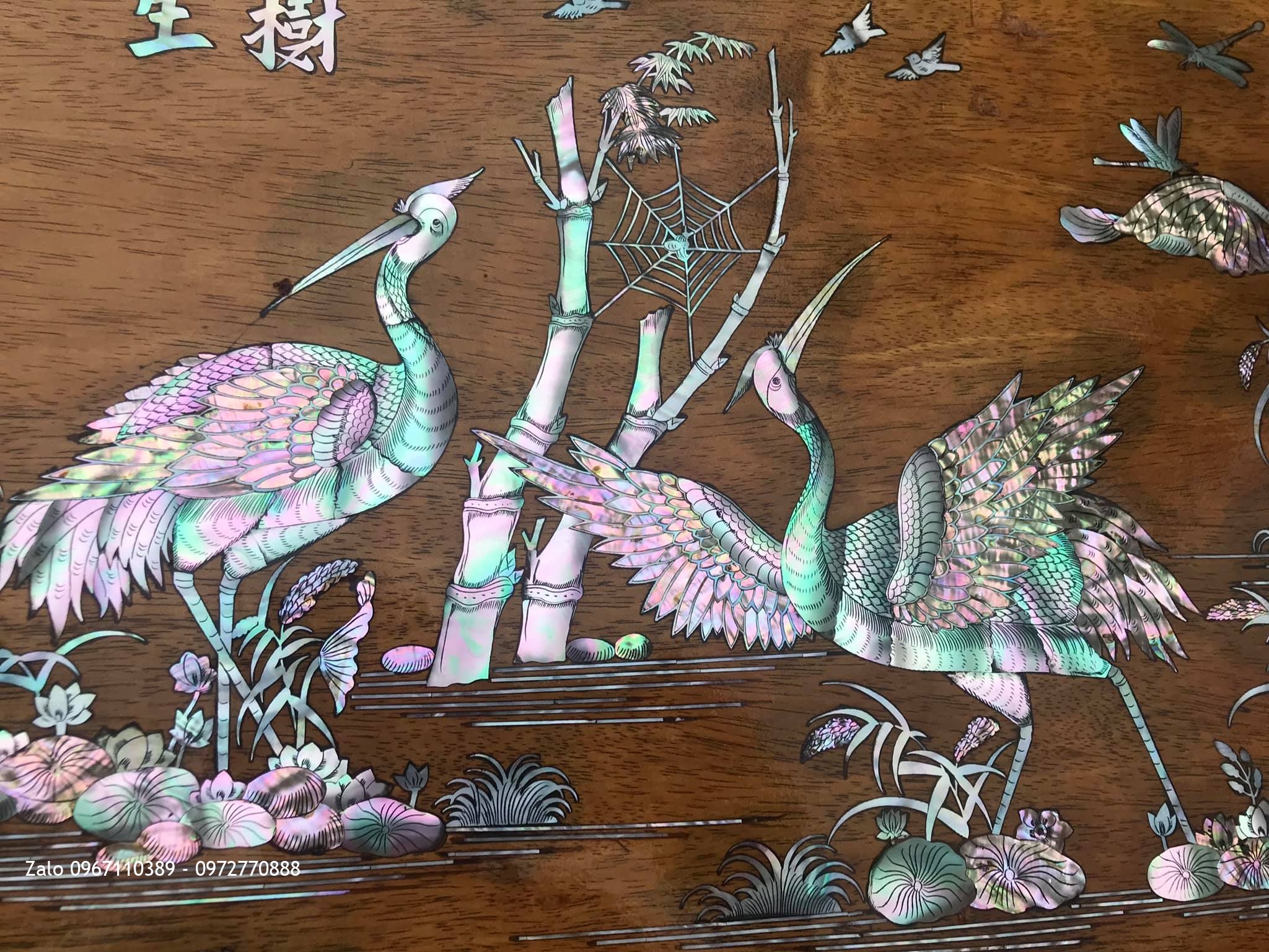 Tranh Khảm Tùng Hạc Diên Niên;