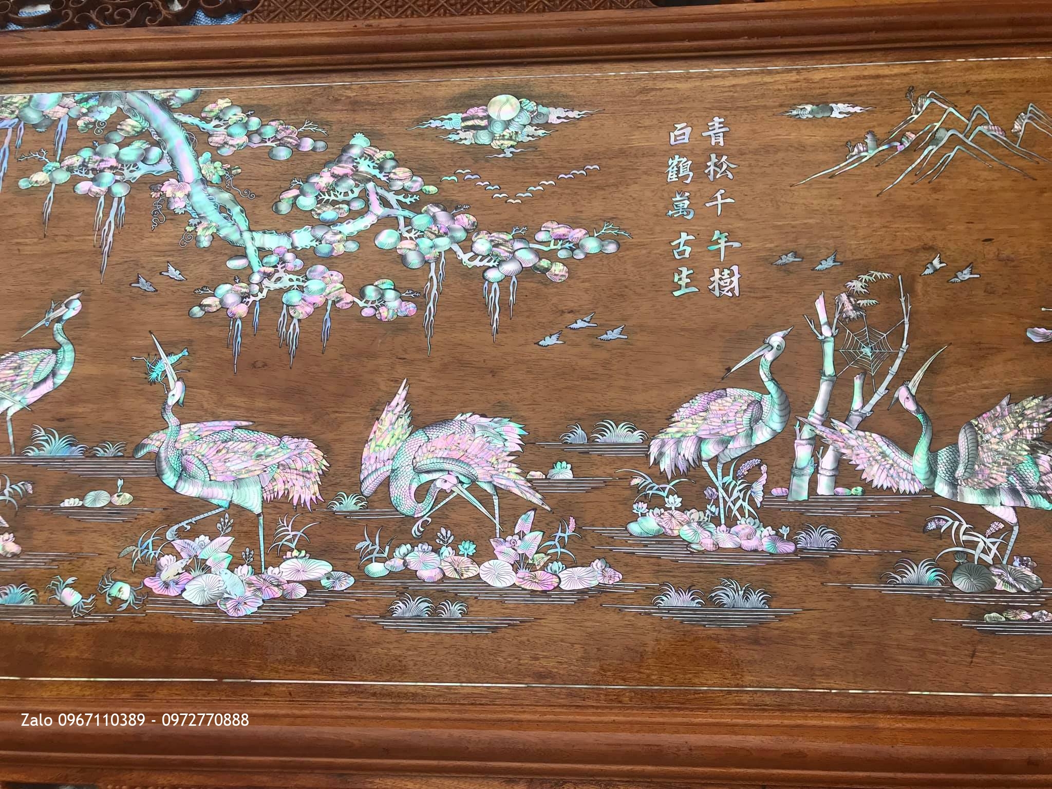 Tranh Khảm Tùng Hạc Diên Niên..