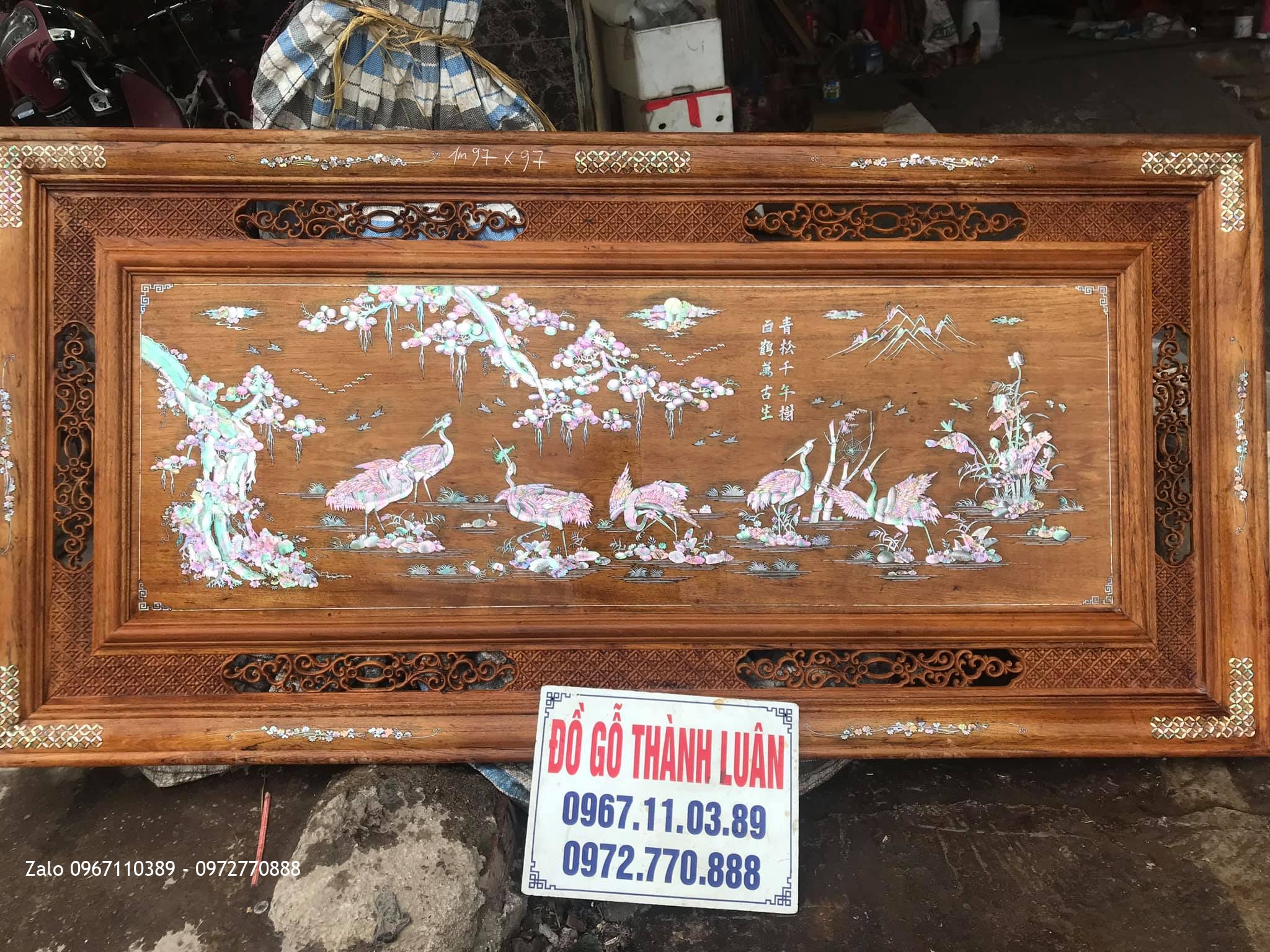 Tranh Khảm Tùng Hạc Diên Niên..