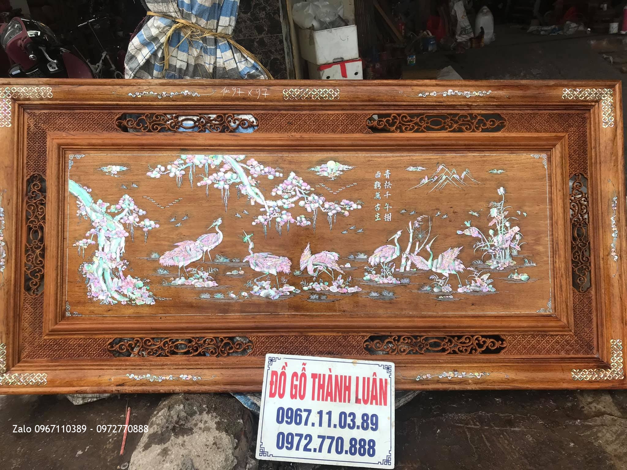 Tranh Khảm Tùng Hạc Diên Niên..