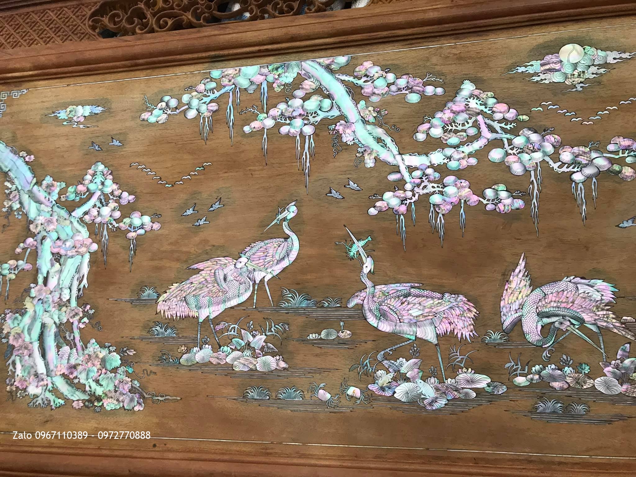 Tranh Khảm Tùng Hạc Diên Niên.