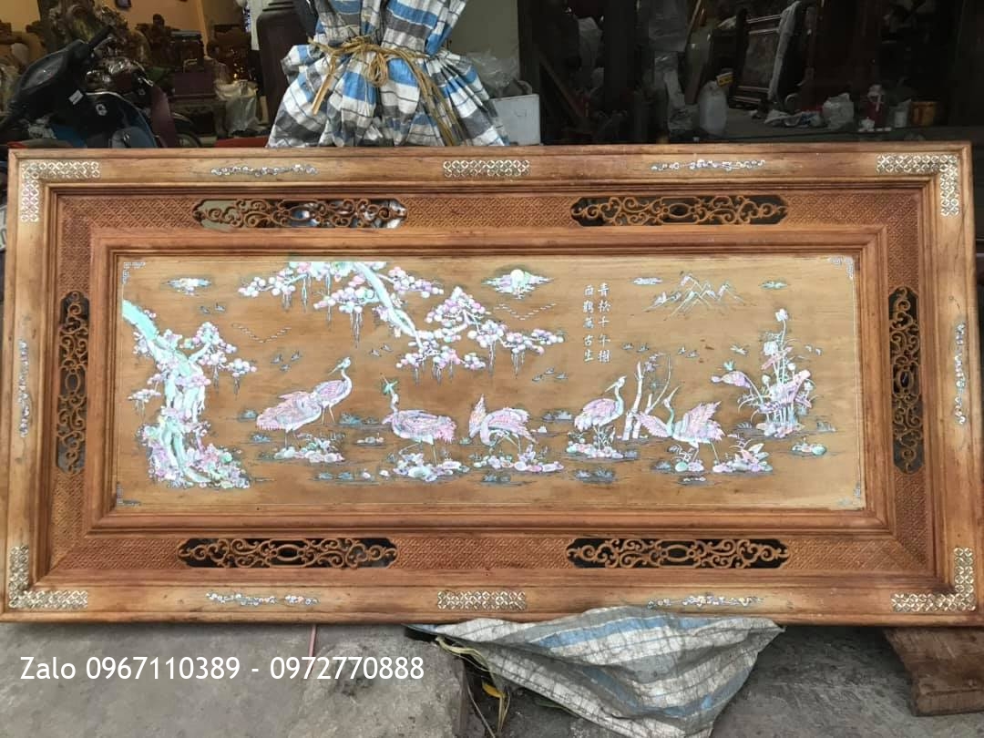 Tranh Khảm Tùng Hạc Diên Niên