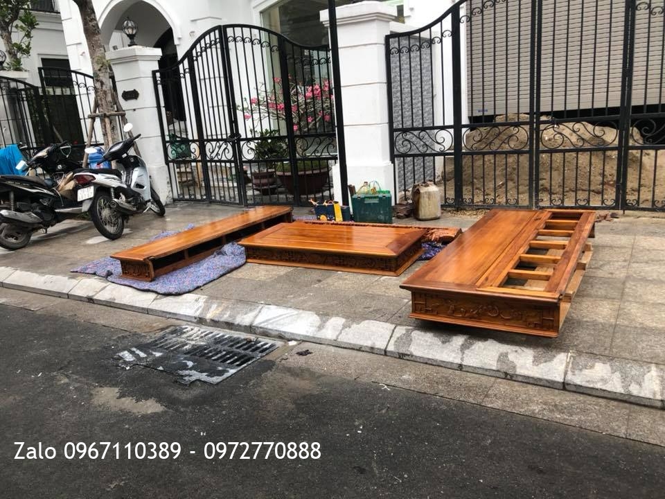 Bộ Sập Thờ Tam Cấp Mai Điểu Gỗ Gụ. Anh Tân Vinhome Hải Phòng,