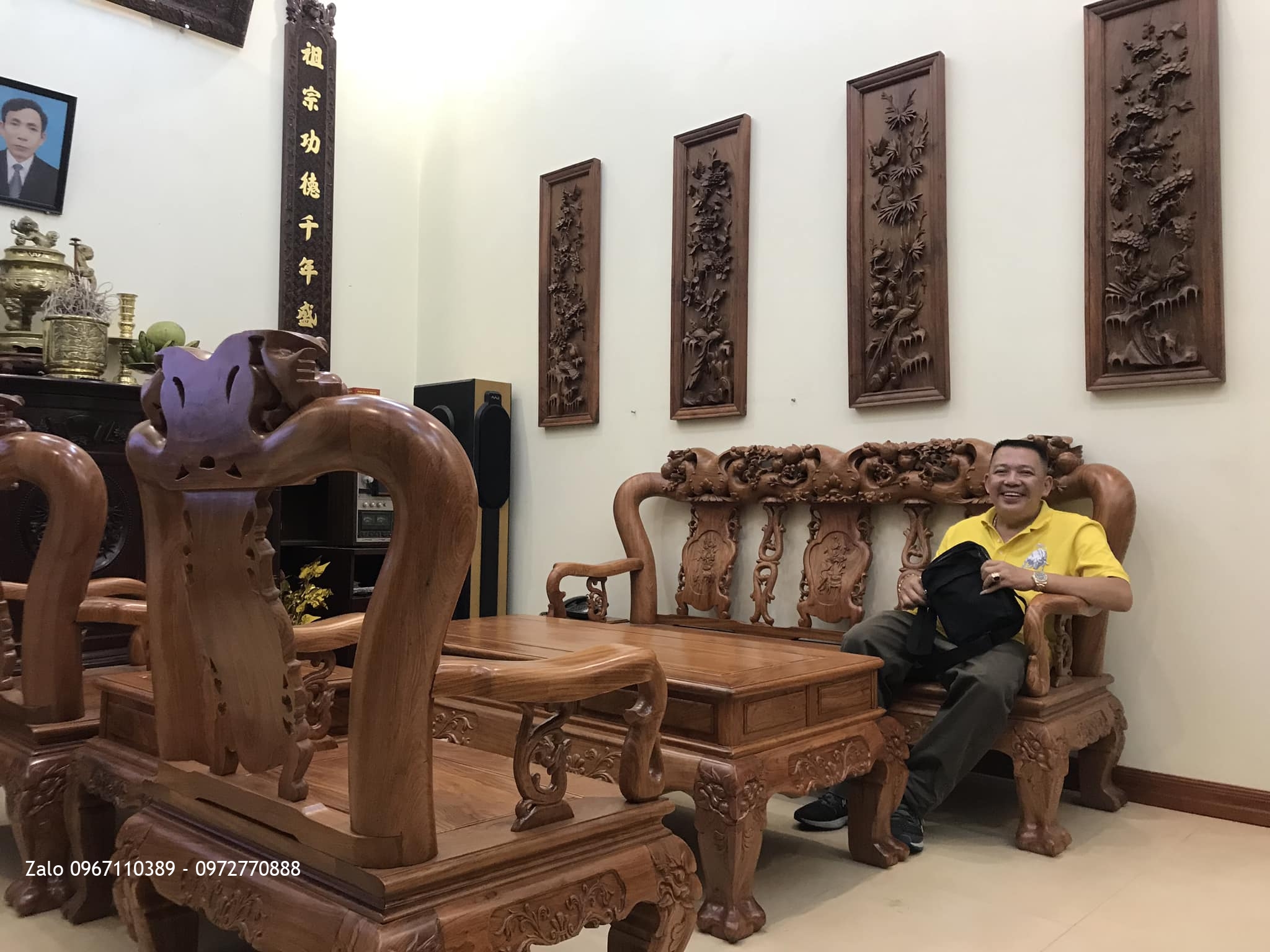 Bàn Giao Sập Cẩm, Tủ Chè, Hoành Phi, Tranh Phi Tại GĐ Chú Thuân Phù Cừ Hưng Yên...