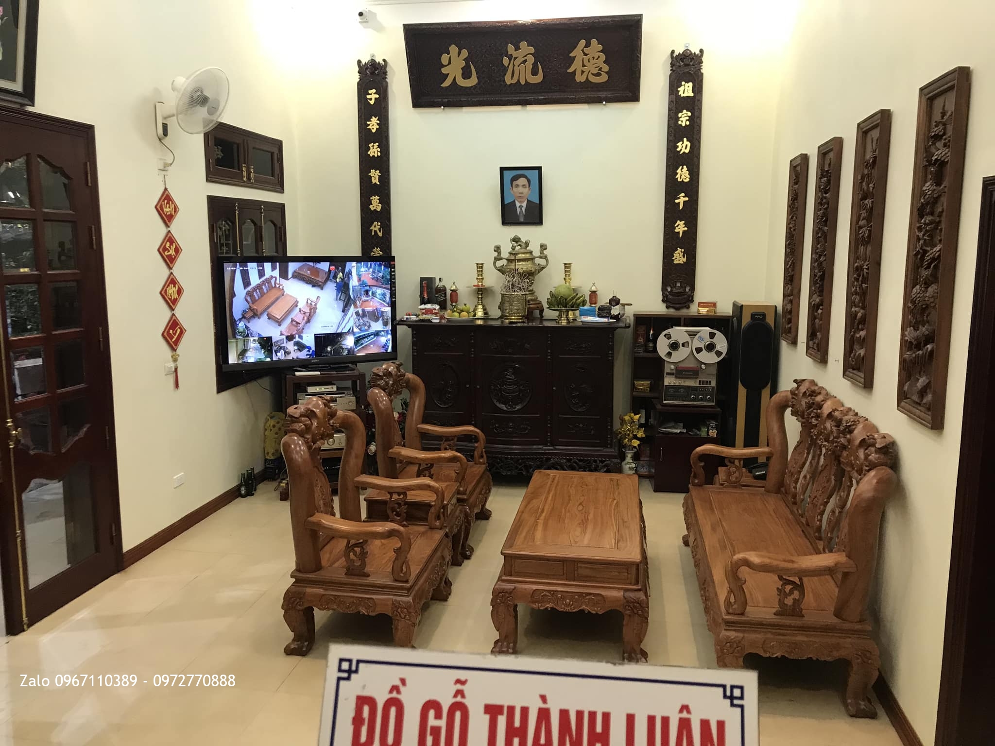 Bàn Giao Sập Cẩm, Tủ Chè, Hoành Phi, Tranh Phi Tại GĐ Chú Thuân Phù Cừ Hưng Yên..
