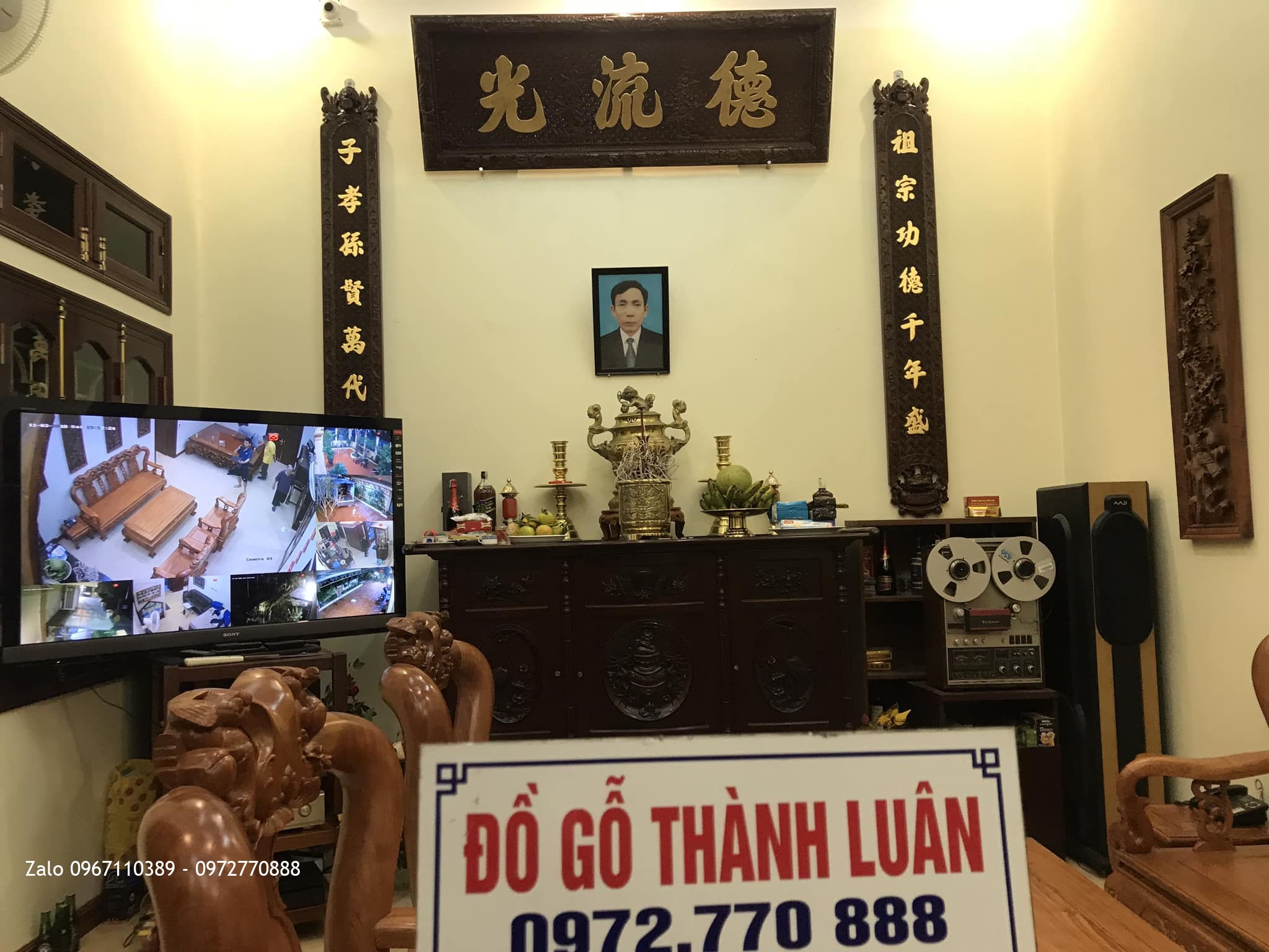 Bàn Giao Sập Cẩm, Tủ Chè, Hoành Phi, Tranh Phi Tại GĐ Chú Thuân Phù Cừ Hưng Yên.:  