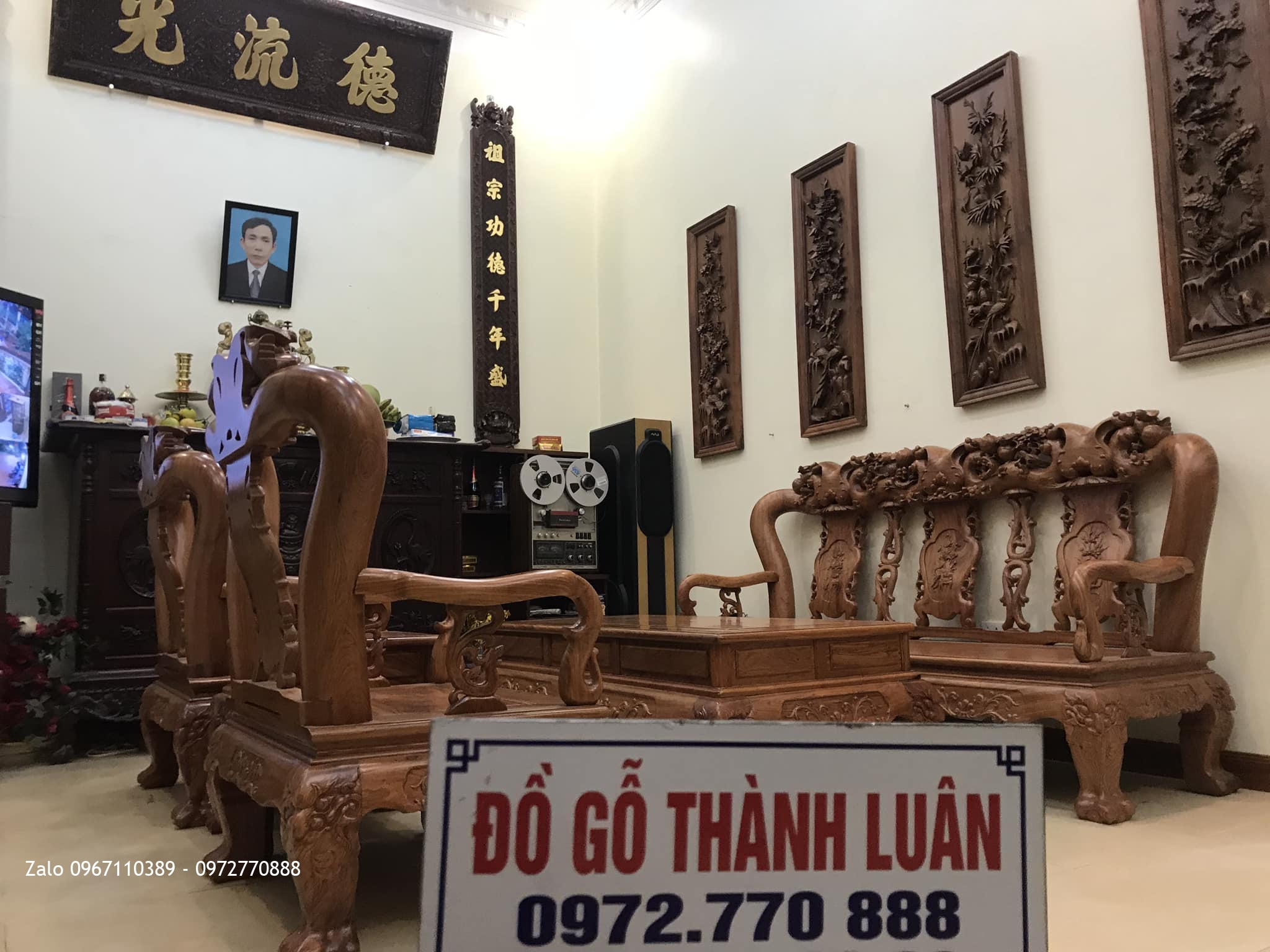 Bàn Giao Sập Cẩm, Tủ Chè, Hoành Phi, Tranh Phi Tại GĐ Chú Thuân Phù Cừ Hưng Yên.: