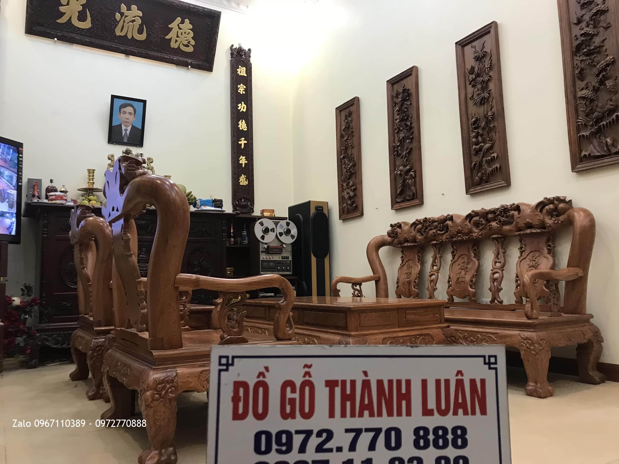 Bàn Giao Sập Cẩm, Tủ Chè, Hoành Phi, Tranh Phi Tại GĐ Chú Thuân Phù Cừ Hưng Yên.: