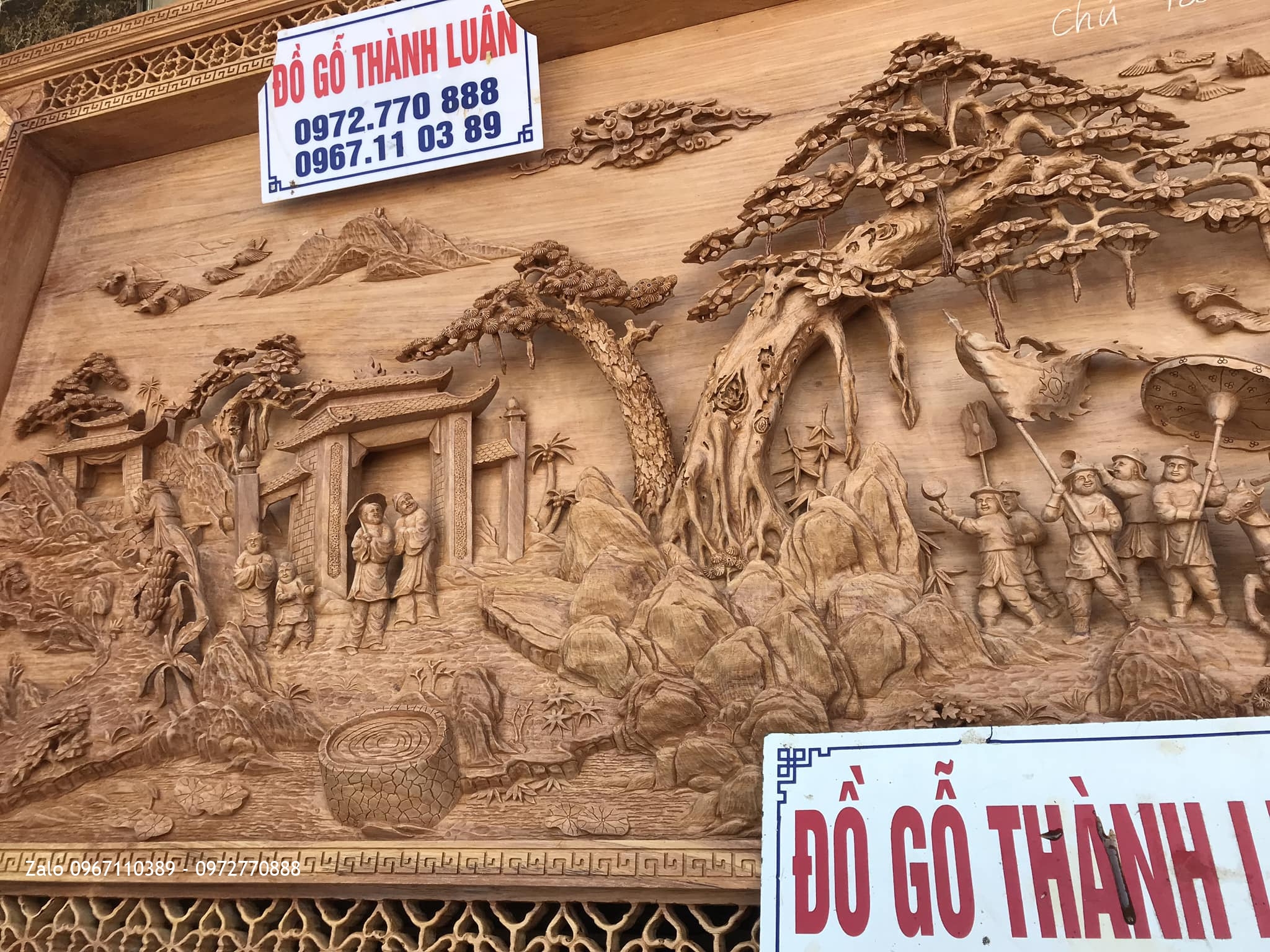 Tuyệt Phẩm Tranh Vinh Quy Bái Tổ Gỗ Gõ Đỏ. C Toàn Từ Liêm HN.