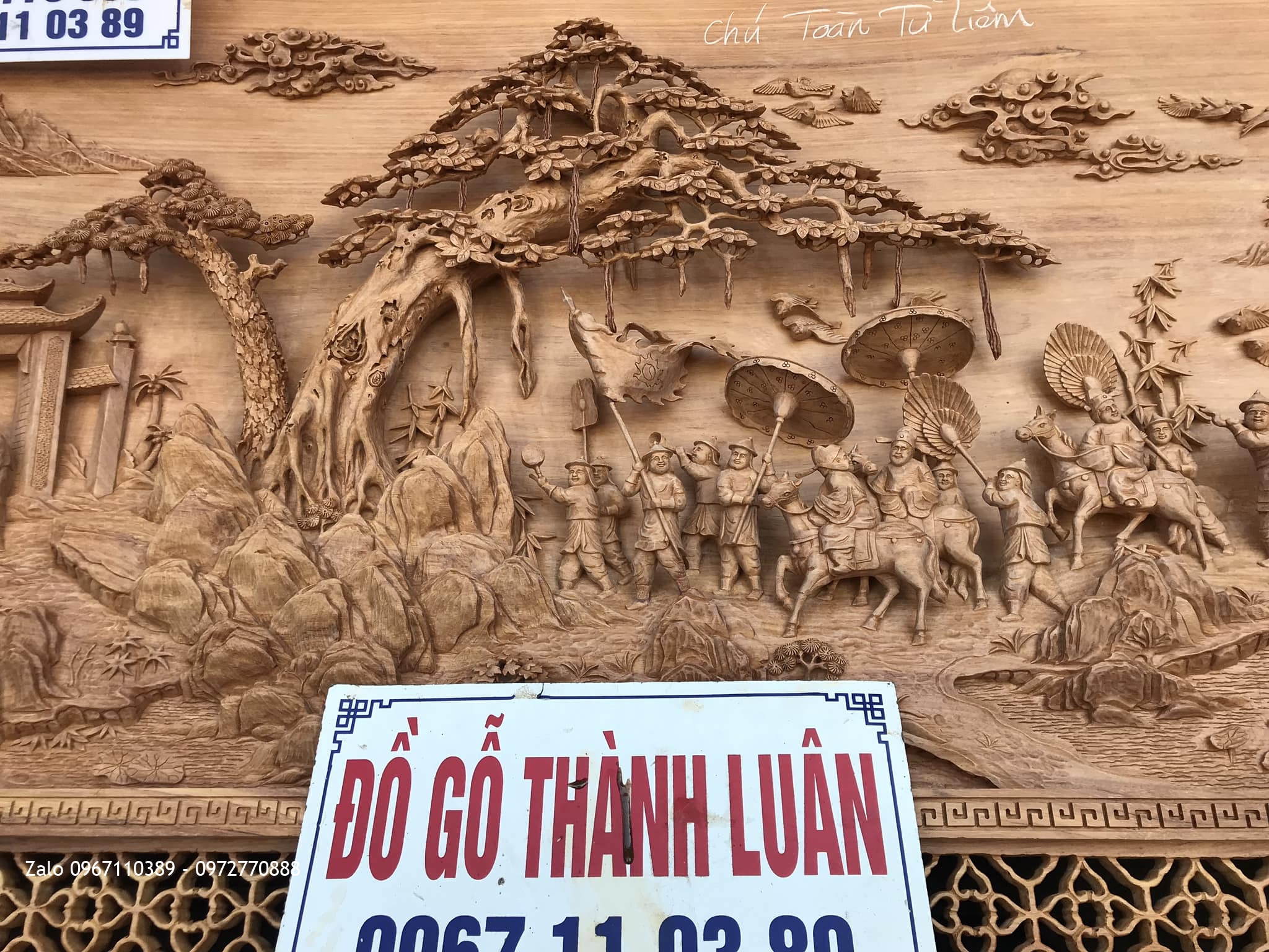 Tuyệt Phẩm Tranh Vinh Quy Bái Tổ Gỗ Gõ Đỏ. C Toàn Từ Liêm HN.