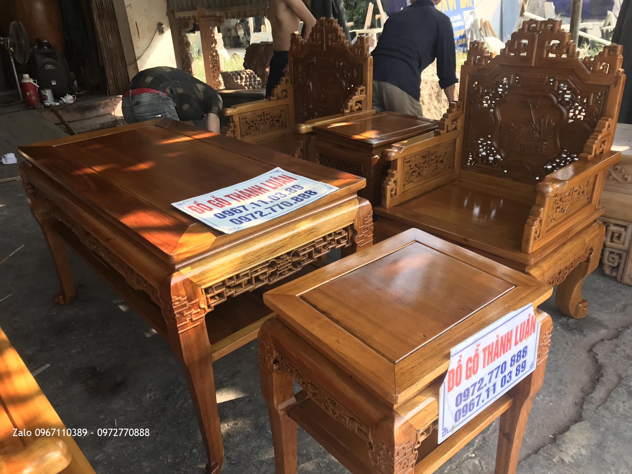 Bộ Trường Kỷ Huế Đục Cỗ Đồ Gỗ Gụ 6 Món. Khách Dương Nội Hà Đông,