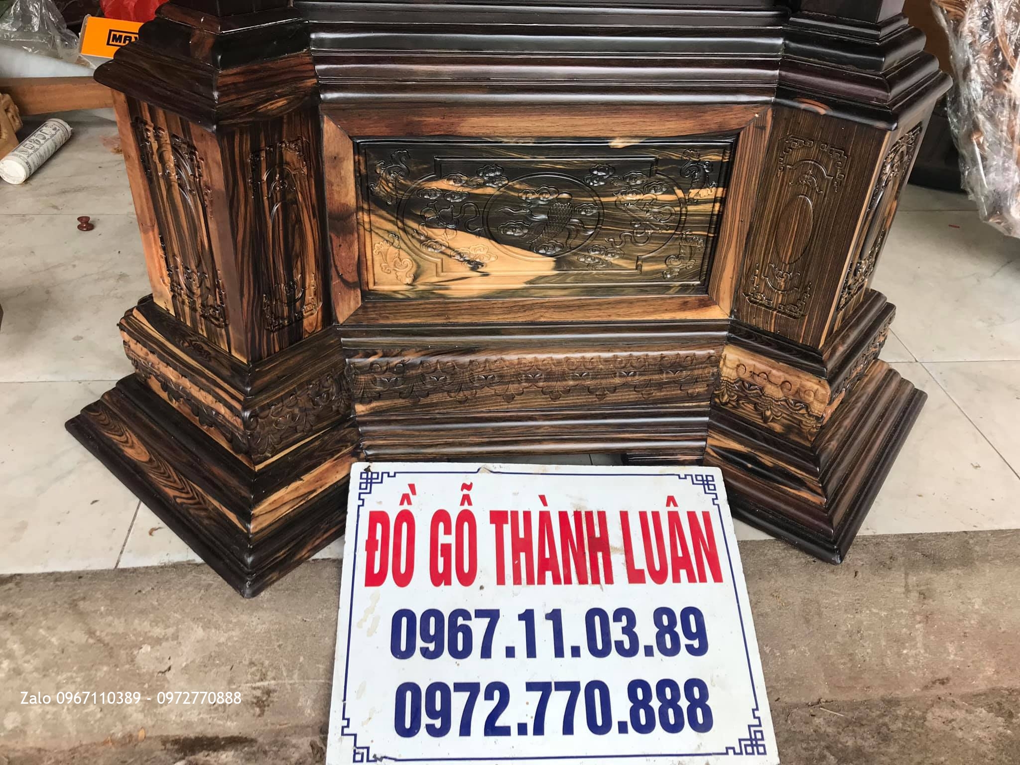 ồng Hồ 8 Cột Gỗ Mun Siêu Víp. Anh Chí Vũng Tàu.