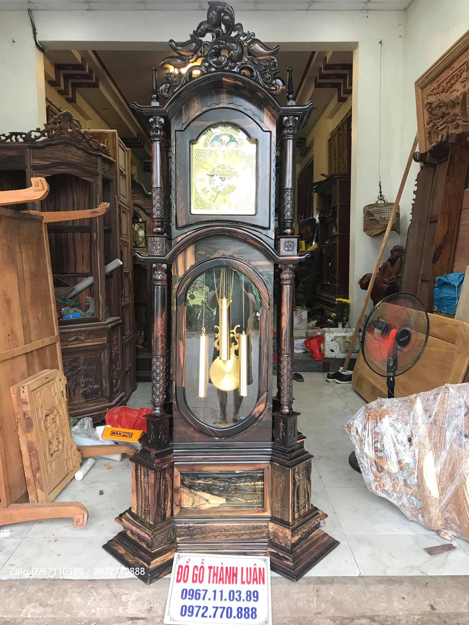 ồng Hồ 8 Cột Gỗ Mun Siêu Víp. Anh Chí Vũng Tàu