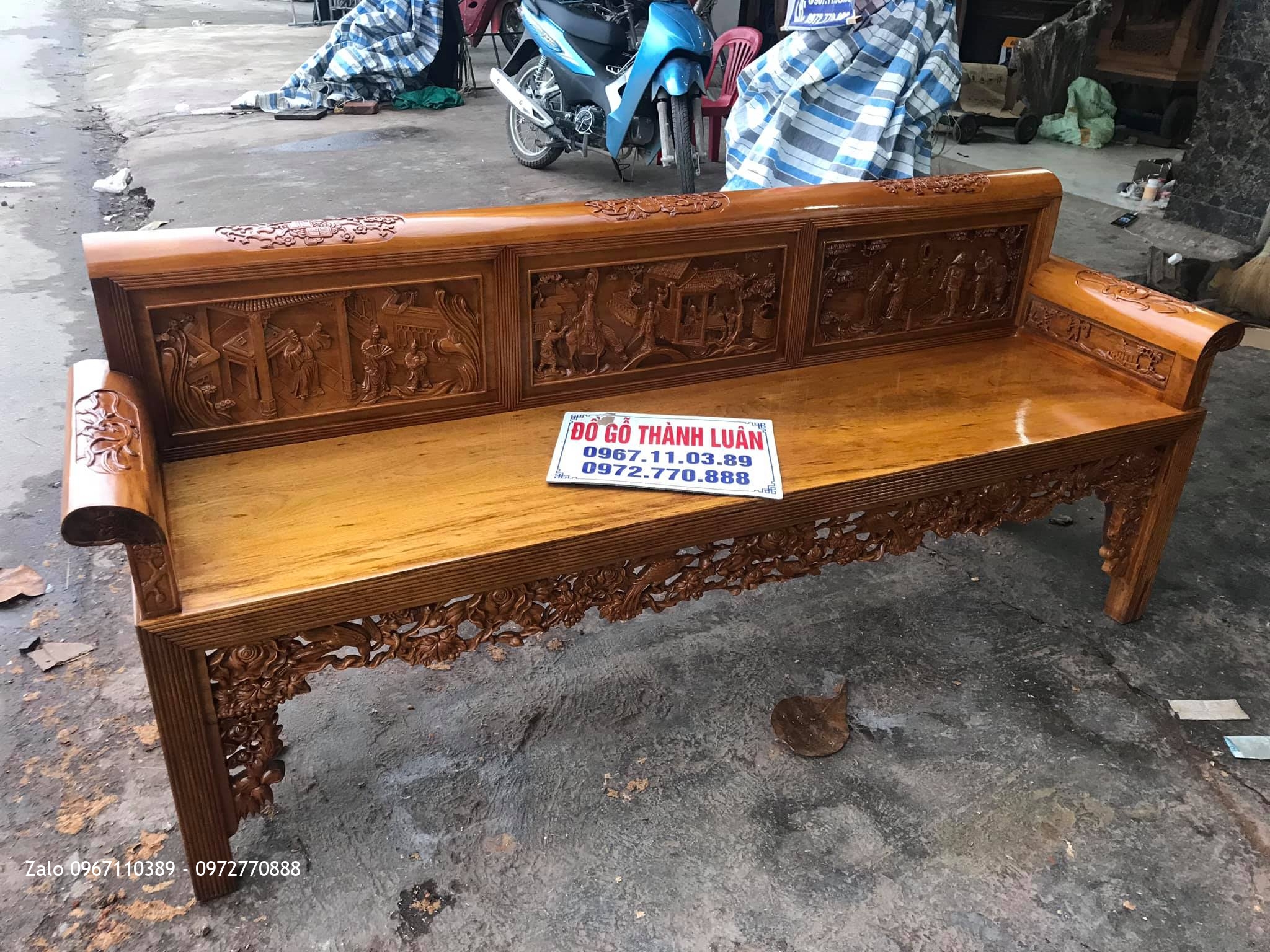 Bộ Trường Kỷ Tích Tam Quốc Gỗ Gụ. A Biên Tại Ý Yên Nam Định