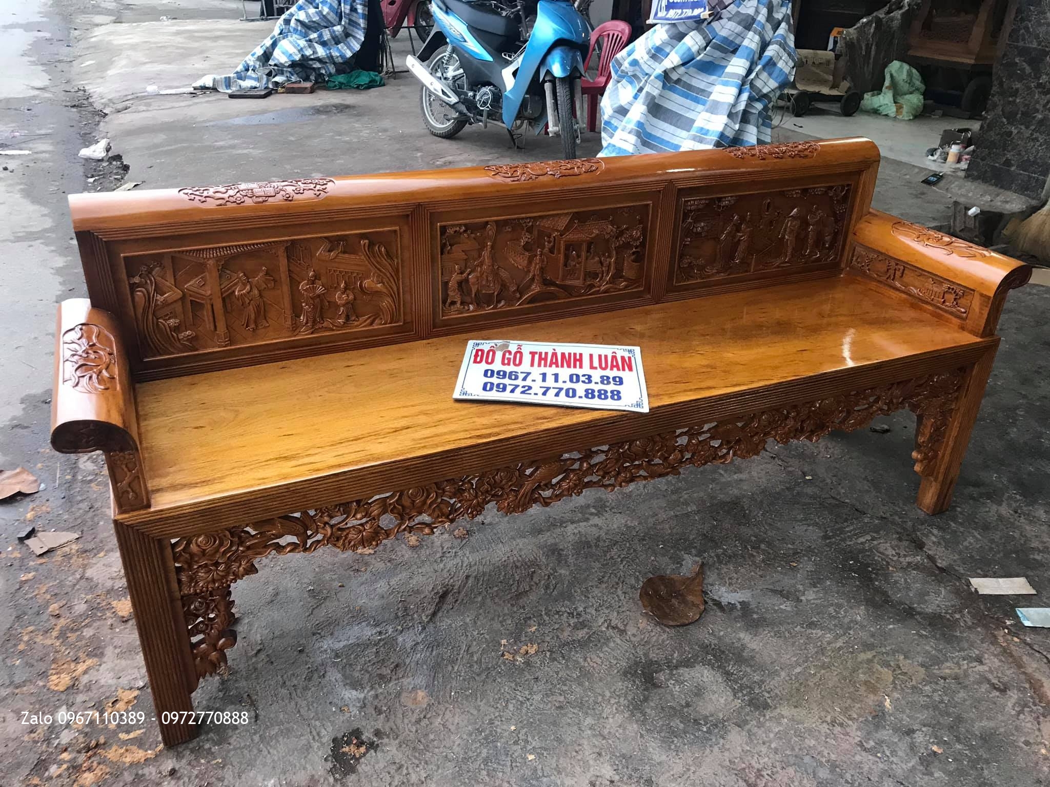 Bộ Trường Kỷ Tích Tam Quốc Gỗ Gụ. A Biên Tại Ý Yên Nam Định