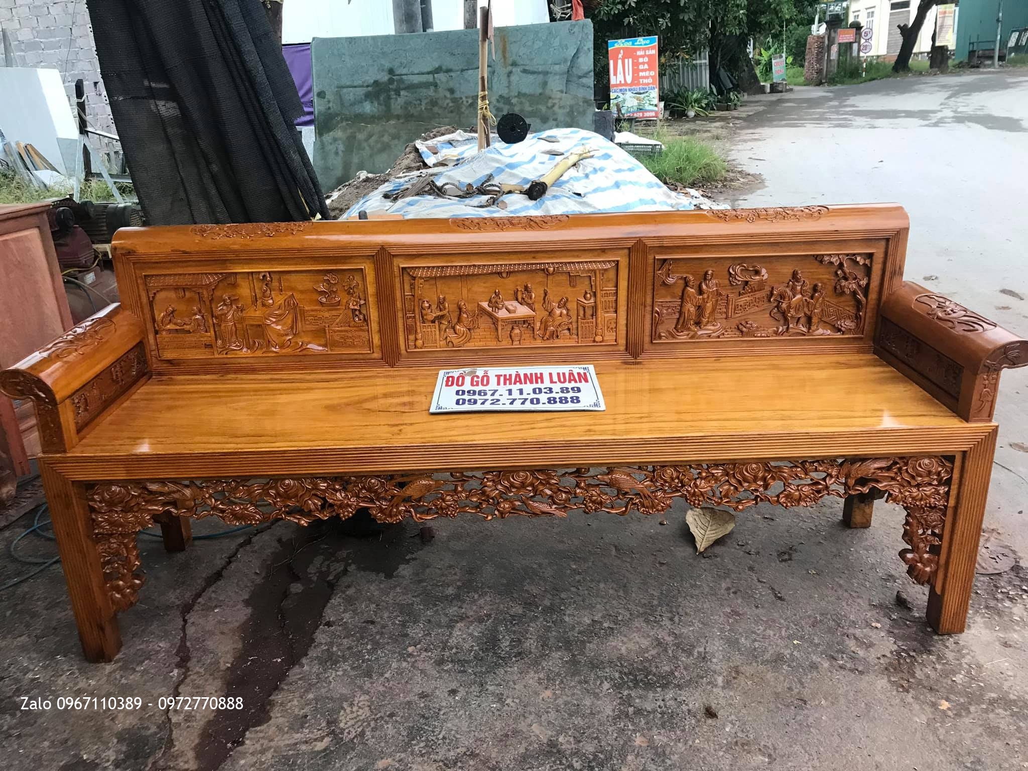 Bộ Trường Kỷ Tích Tam Quốc Gỗ Gụ. A Biên Tại Ý Yên Nam Định-