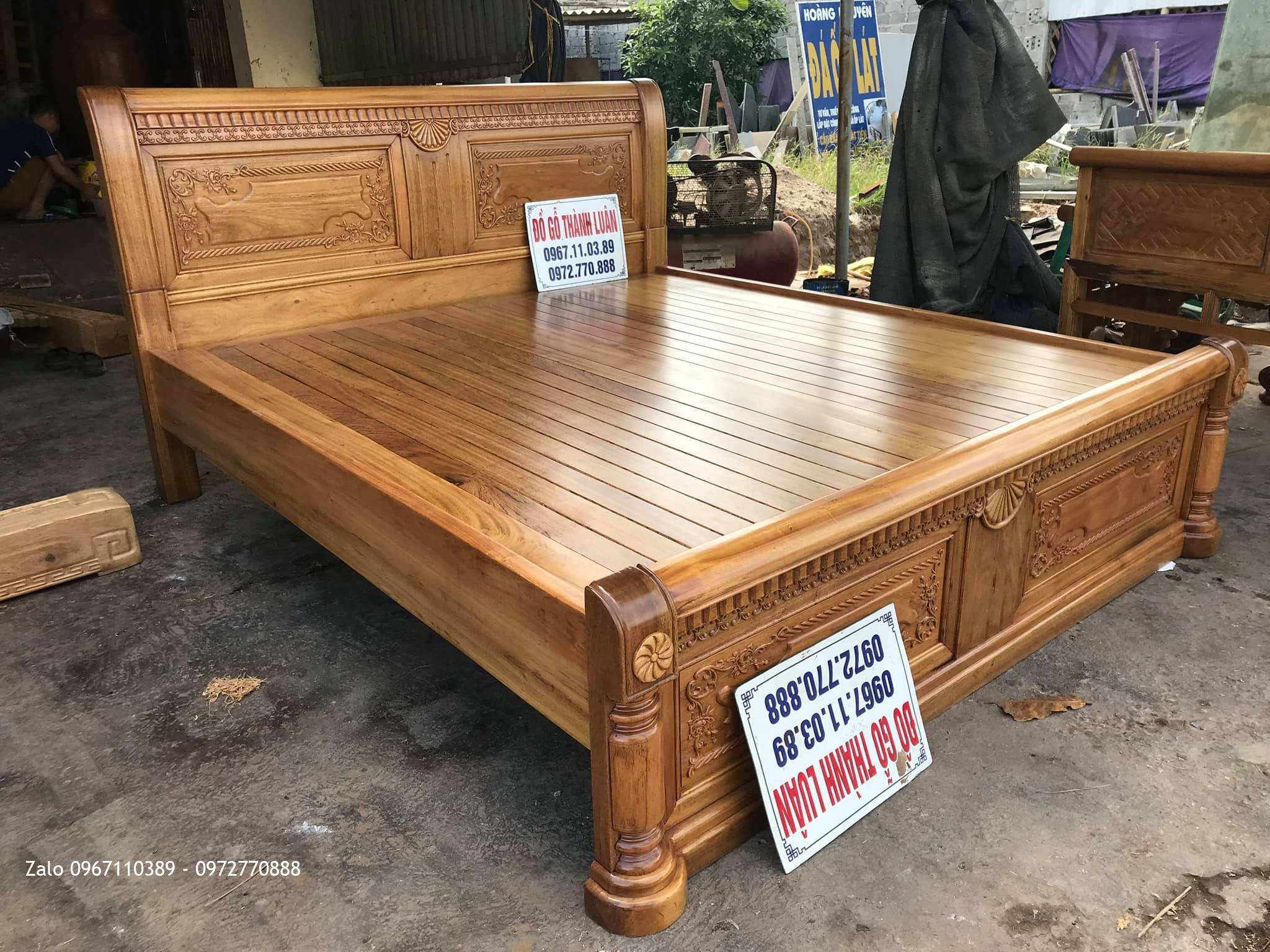 Giường Chữ X Gỗ Gụ 1m8x2m. Anh Duẩn Huệ Nghệ An