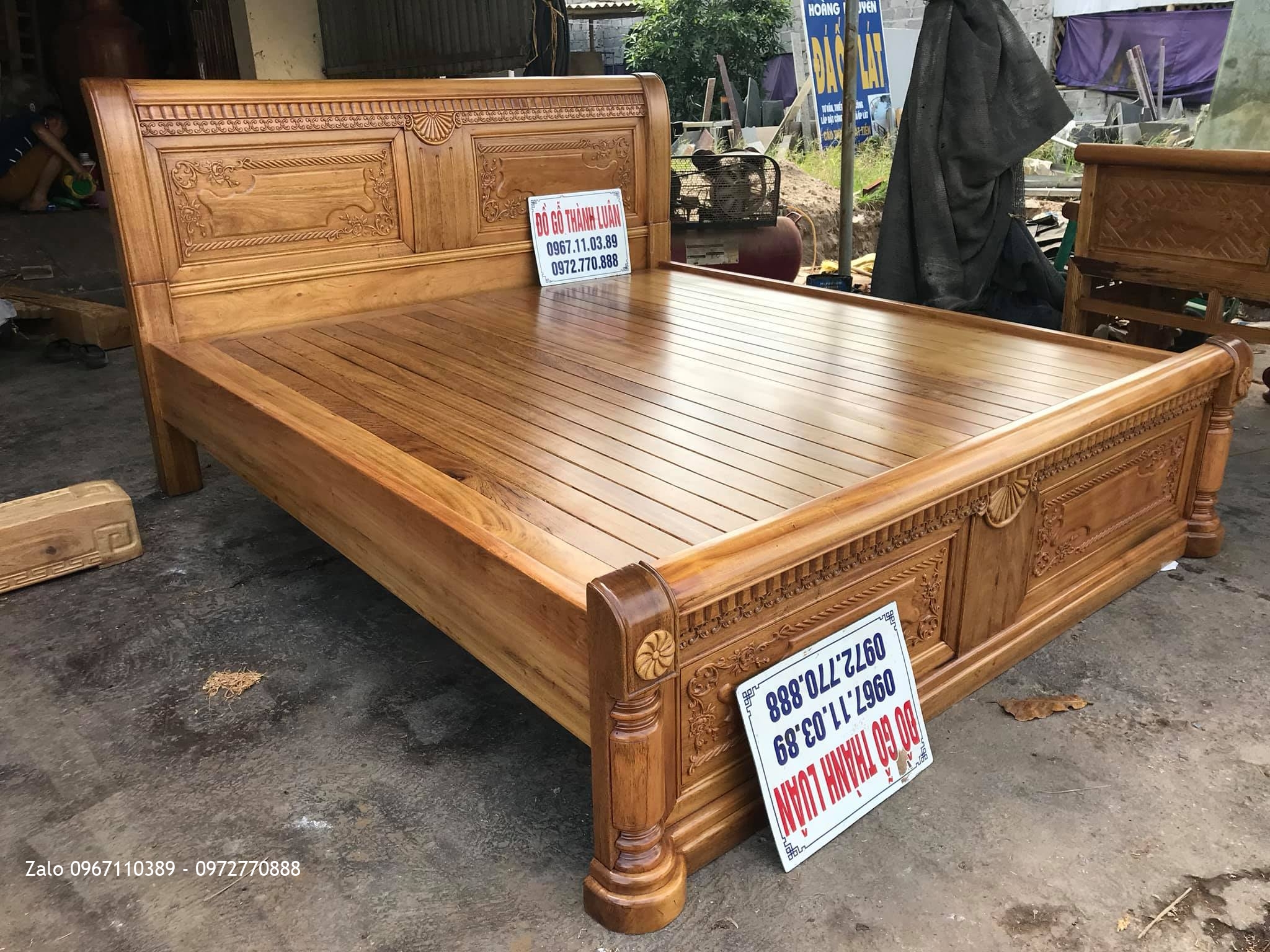 Giường Chữ X Gỗ Gụ 1m8x2m. Anh Duẩn Huệ Nghệ An.