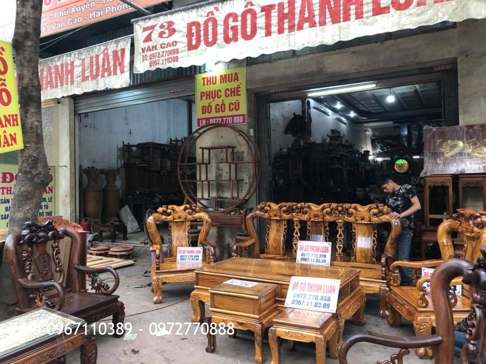 Bộ Ghế Gụ Ta Quảng Bình Chọn Vân. Khách Hải Phòng: