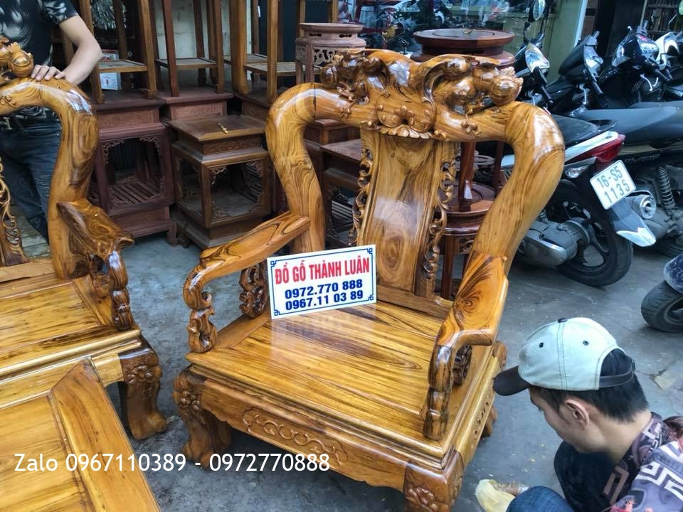 Bộ Ghế Gụ Ta Quảng Bình Chọn Vân. Khách Hải Phòng: