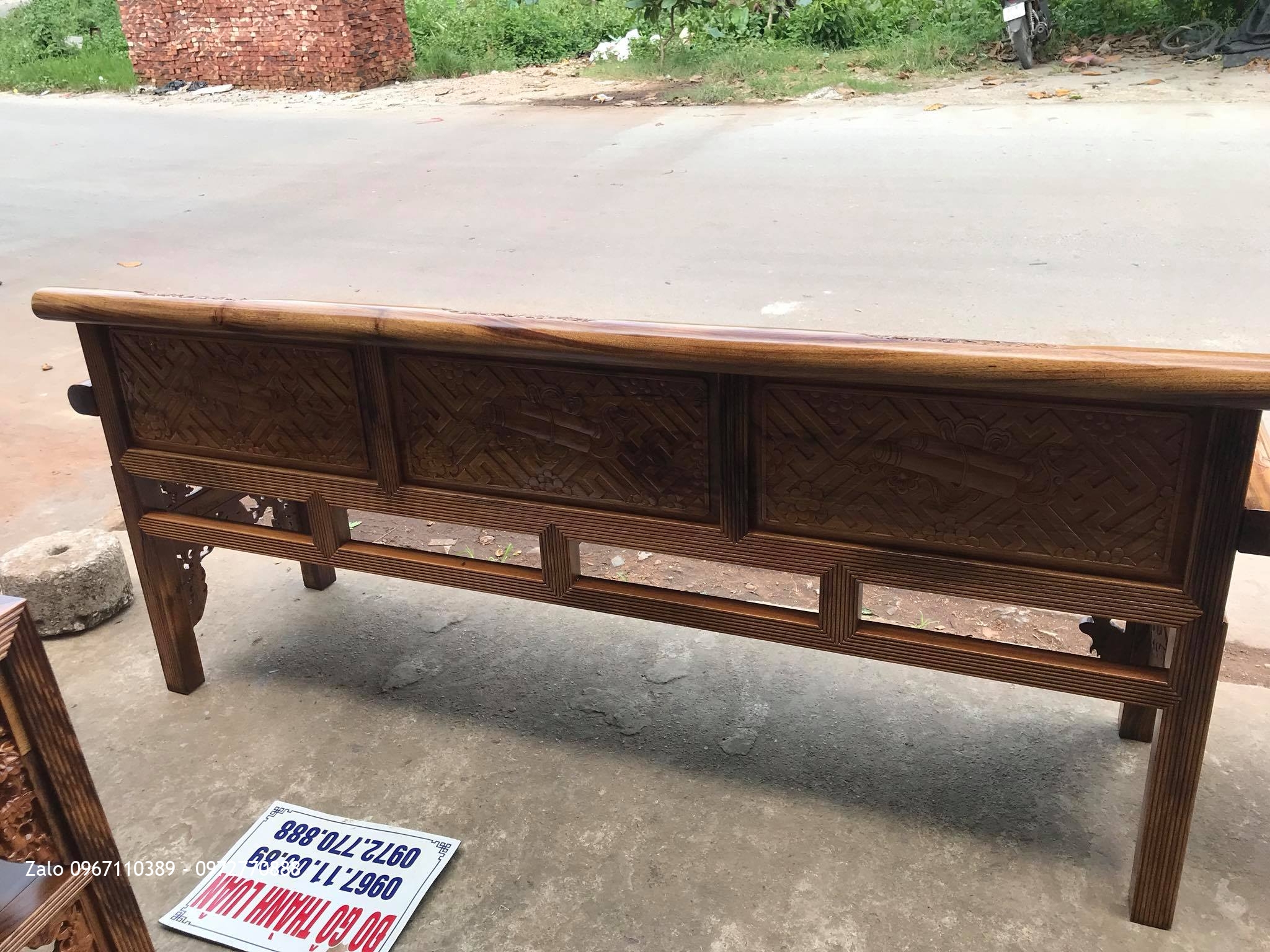 2 Bộ Trường Kỷ Tam Quốc .Tủ Chè Gỗ Gụ Ta Vân Vip. Khách Hàng Khoái Châu Hưng Yên..,