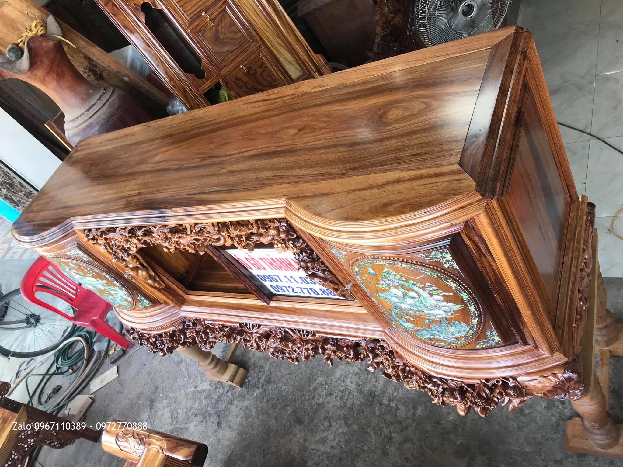 2 Bộ Trường Kỷ Tam Quốc .Tủ Chè Gỗ Gụ Ta Vân Vip. Khách Hàng Khoái Châu Hưng Yên:::