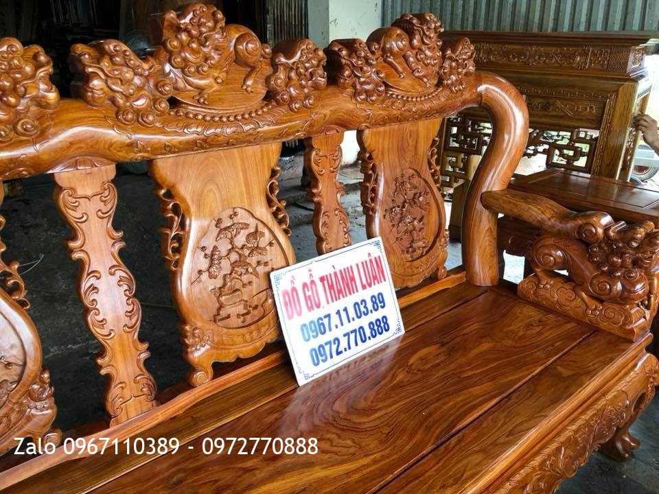 Bộ Ghế Minh Quốc Nghê Gỗ Hương Đá, Anh Tùng - Thạch Bàng,Hà Nội