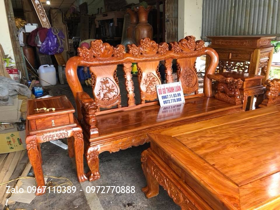 Bộ Ghế Minh Quốc Nghê Gỗ Hương Đá, Anh Tùng - Thạch Bàng,Hà Nội,