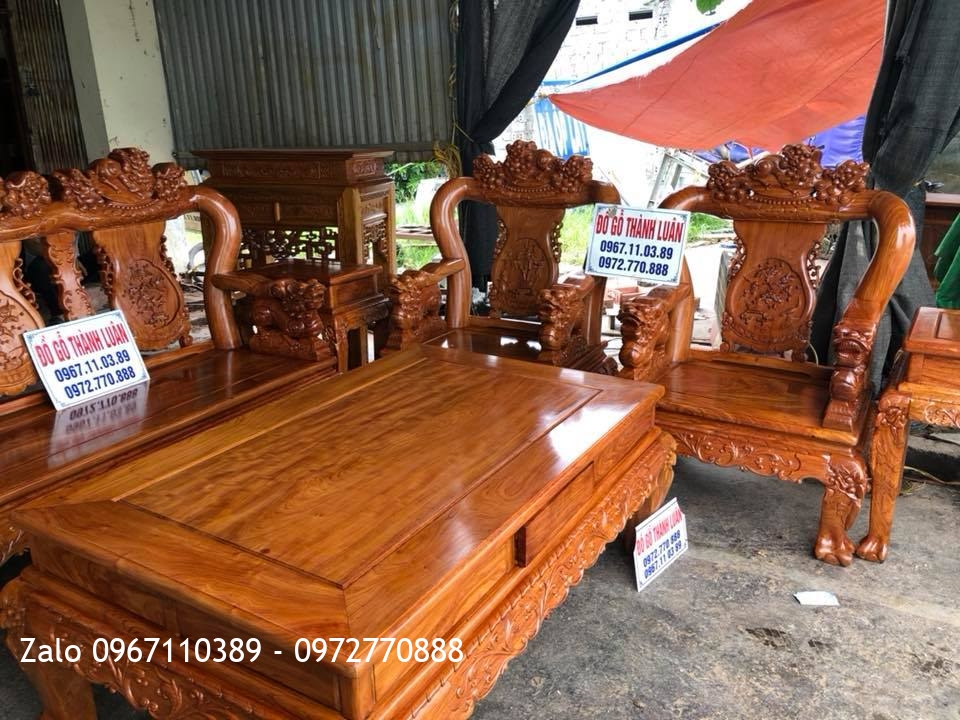 Bộ Ghế Minh Quốc Nghê Gỗ Hương Đá, Anh Tùng - Thạch Bàng,Hà Nội.