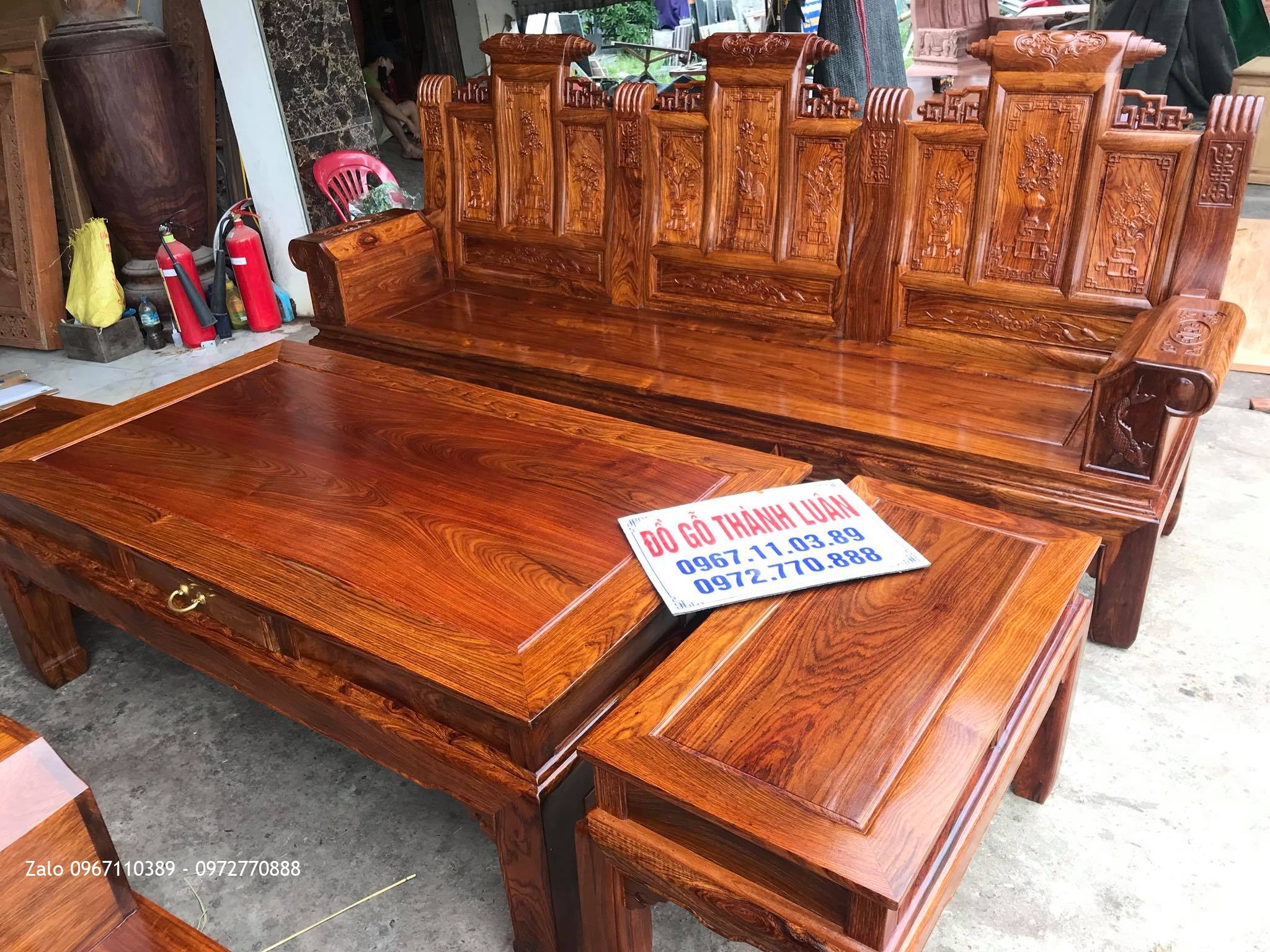 Bộ Bàn Ghế Âu Á Hộp Gỗ Hương Vân Đỏ Nam Phi, Anh Hải Hiền - Ba Vì Hà Nội,