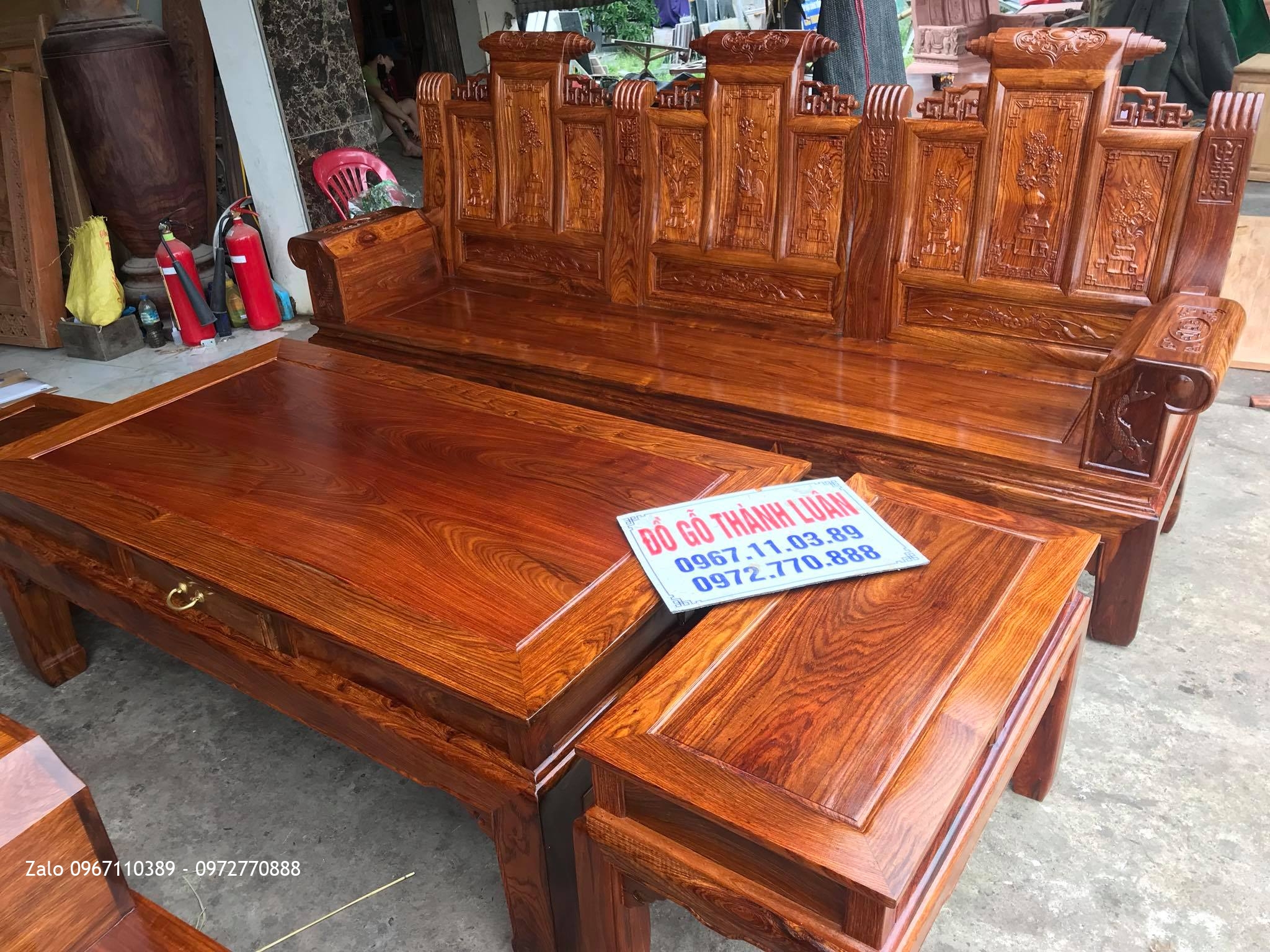 Bộ Bàn Ghế Âu Á Hộp Gỗ Hương Vân Đỏ Nam Phi, Anh Hải Hiền - Ba Vì Hà Nội,,