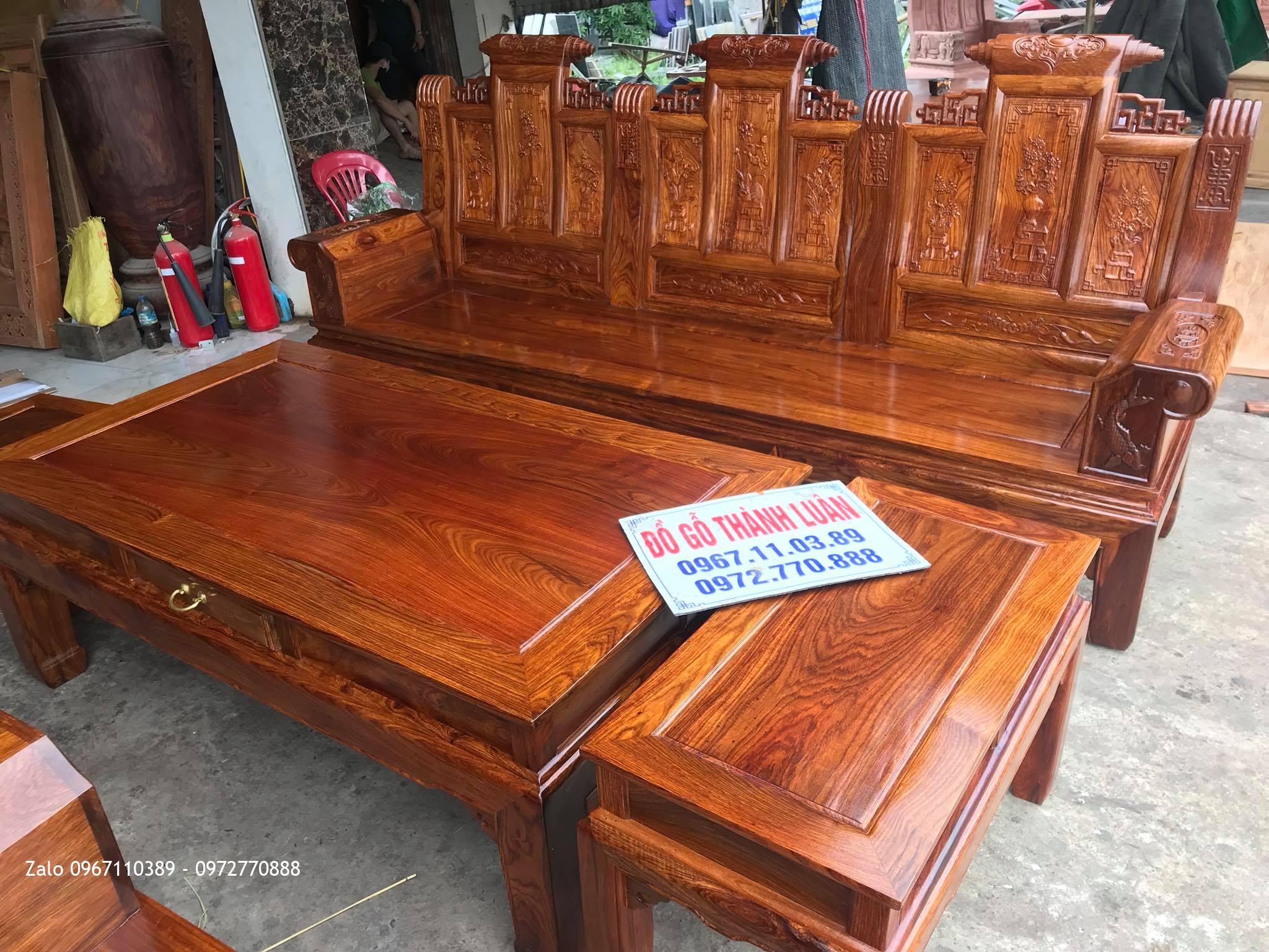 Bộ Bàn Ghế Âu Á Hộp Gỗ Hương Vân Đỏ Nam Phi, Anh Hải Hiền - Ba Vì Hà Nội,