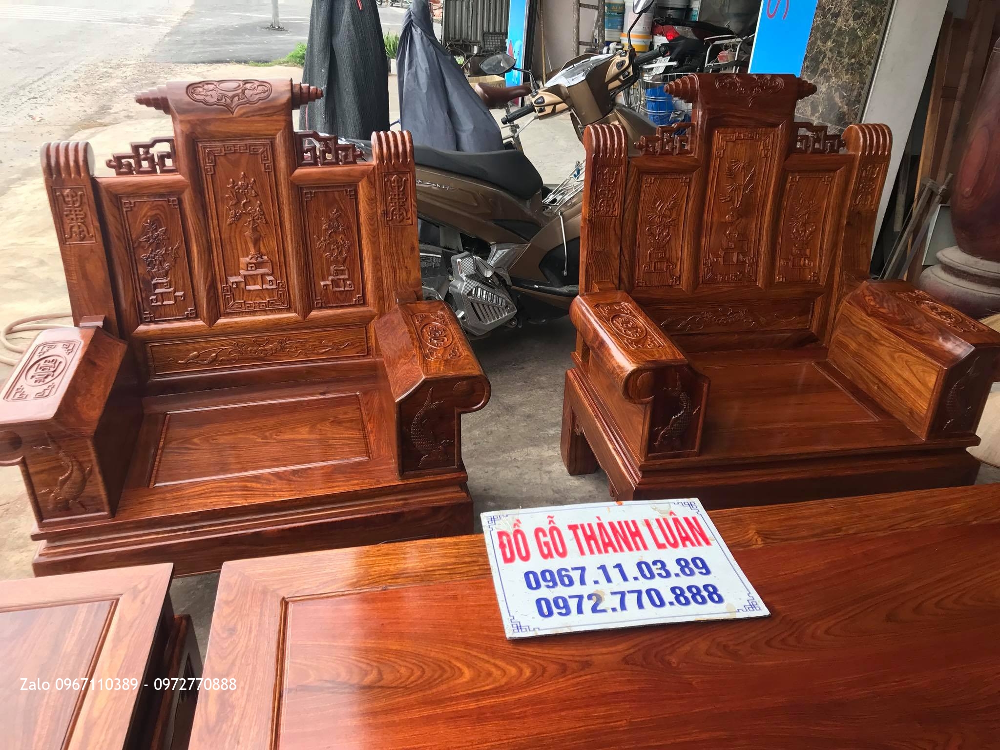 Bộ Bàn Ghế Âu Á Hộp Gỗ Hương Vân Đỏ Nam Phi, Anh Hải Hiền - Ba Vì Hà Nội:.