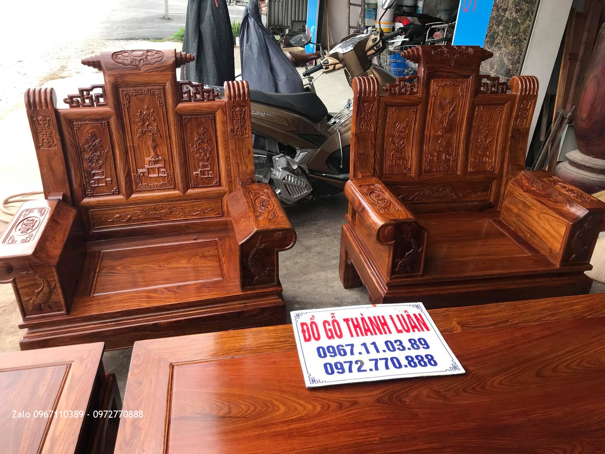 Bộ Bàn Ghế Âu Á Hộp Gỗ Hương Vân Đỏ Nam Phi, Anh Hải Hiền - Ba Vì Hà Nội::