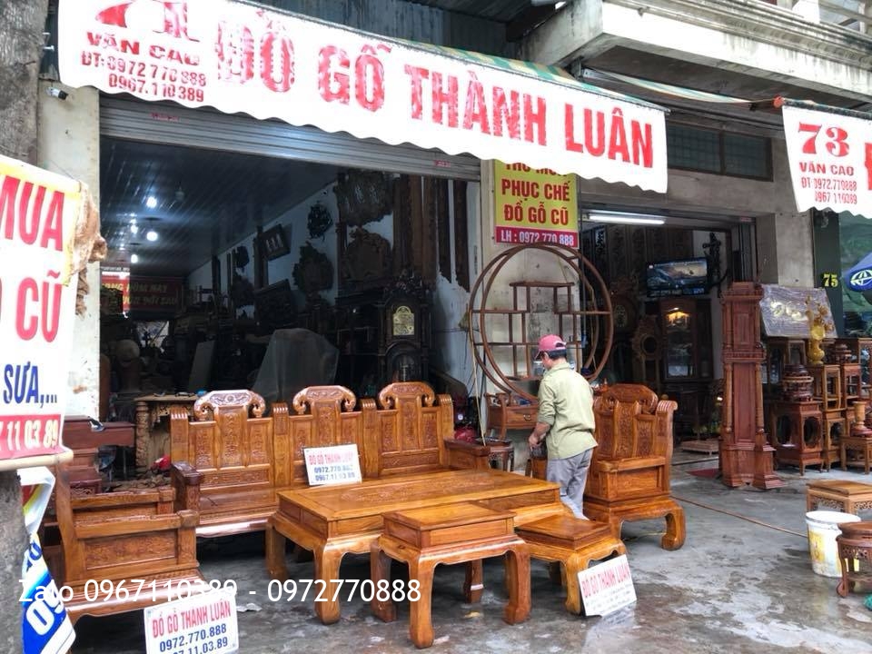 Bộ Ghế Như Ý Đầu Voi Gỗ Hương Vân